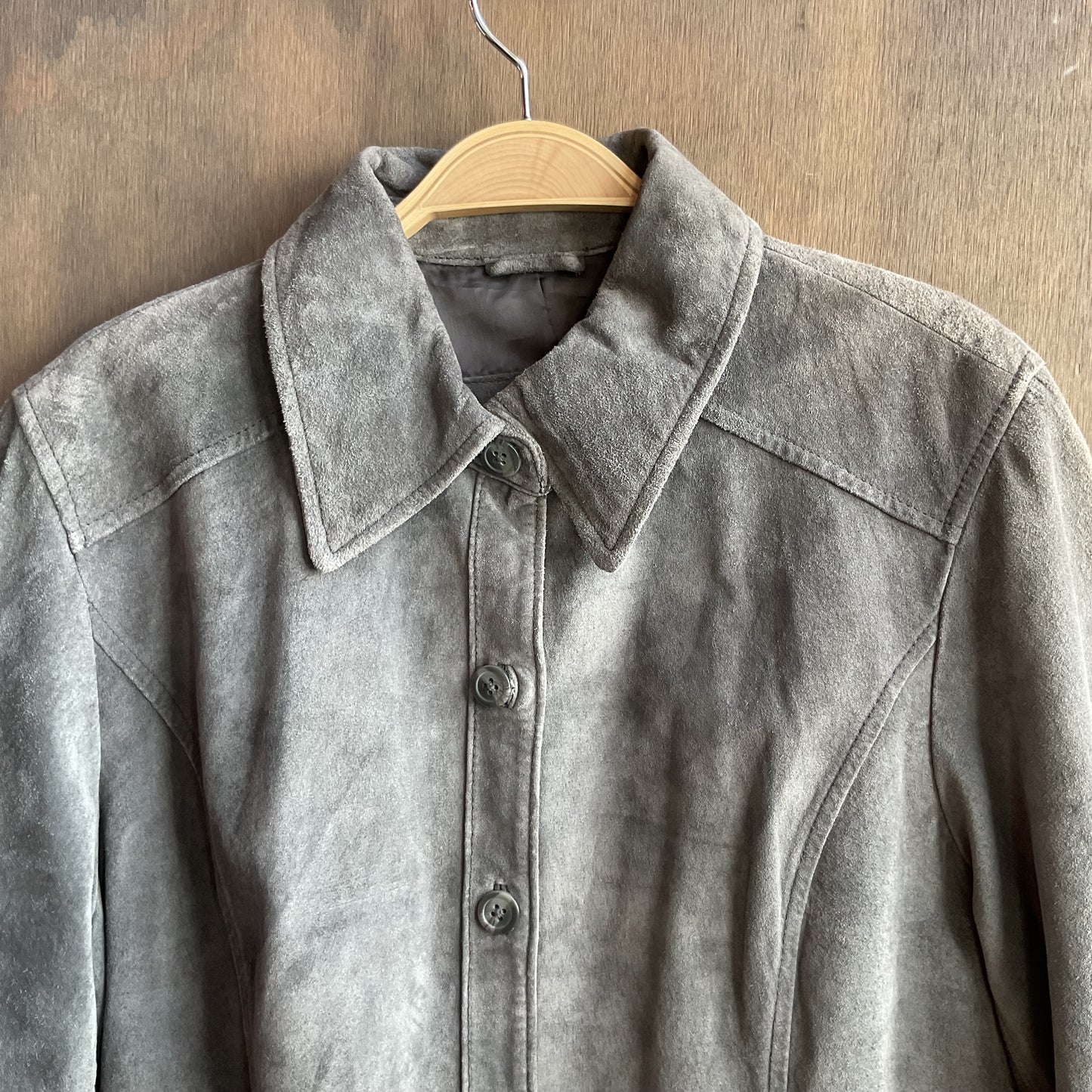 Vintage Grey Suede Jacket