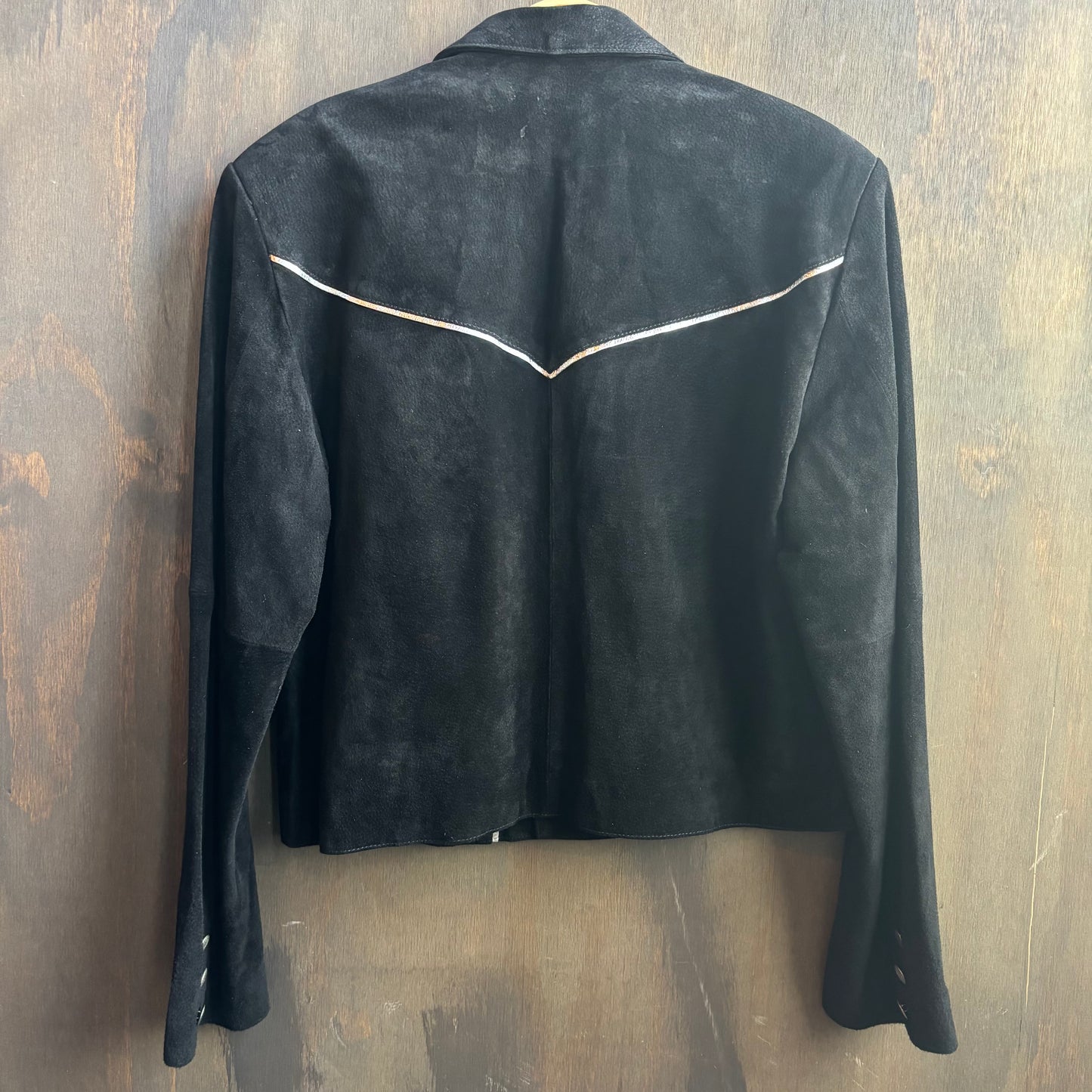 Scully Black Cropped Suede Jacket