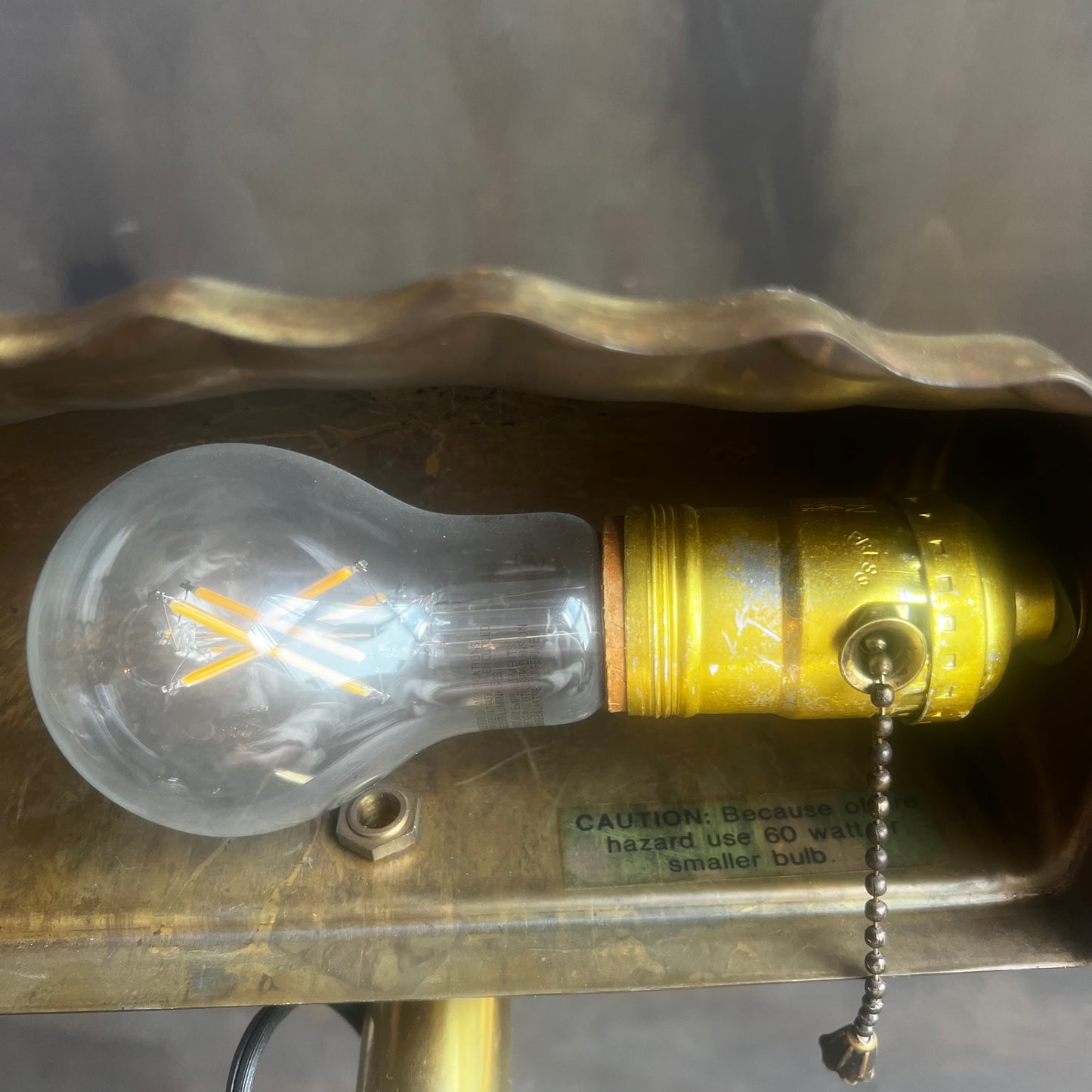 Vintage Brass Desk Lamp