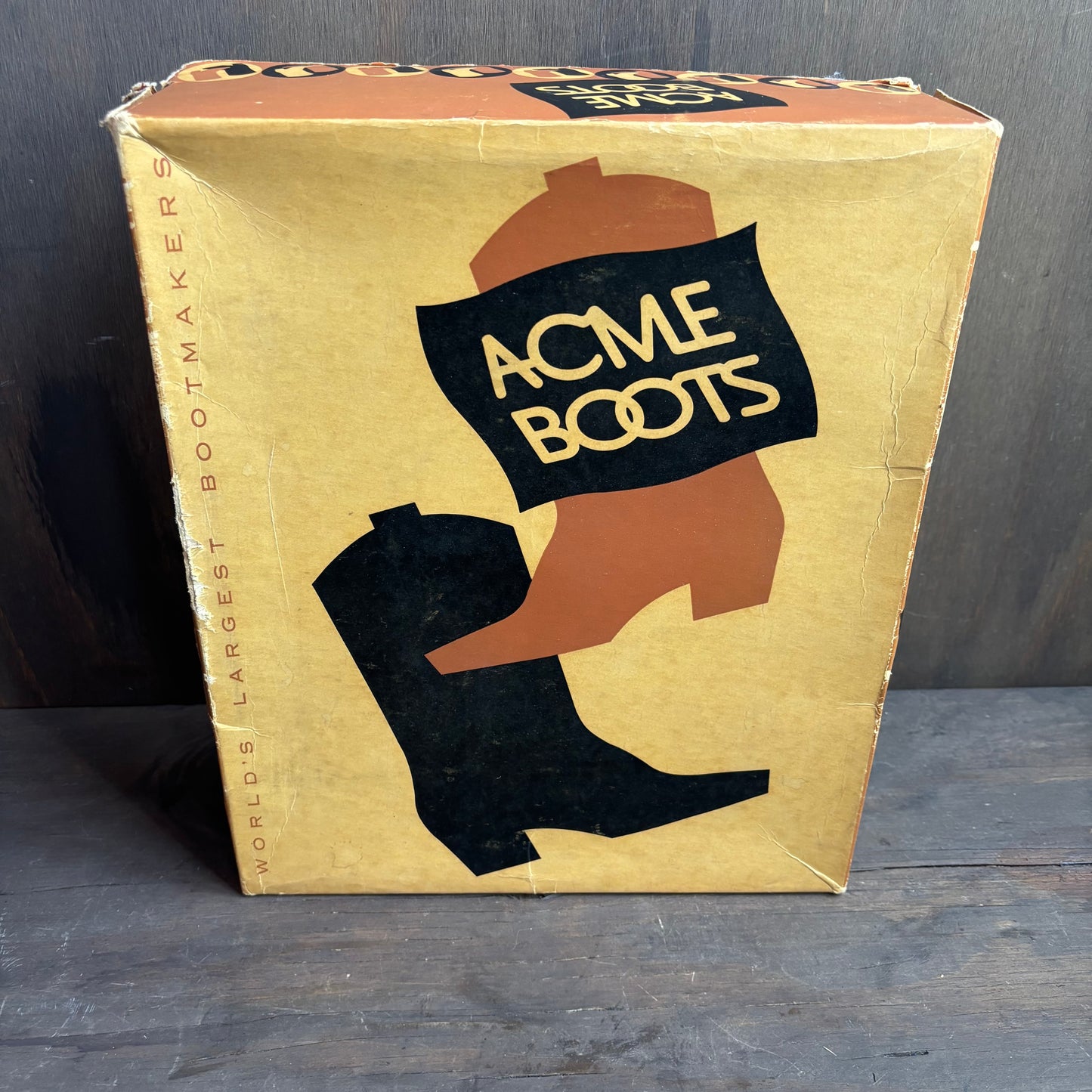 Vintage Acme Black Leather Boots