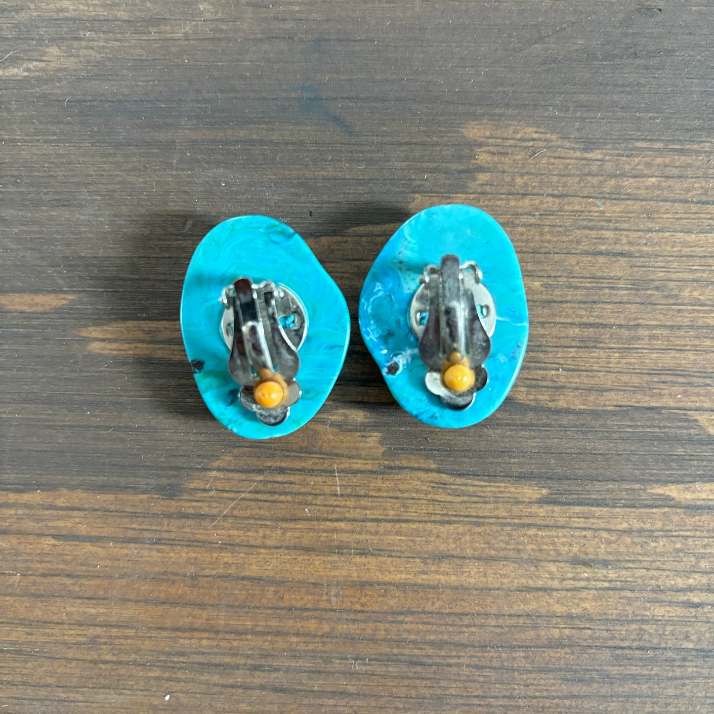 Chunky Faux Turquoise Earrings