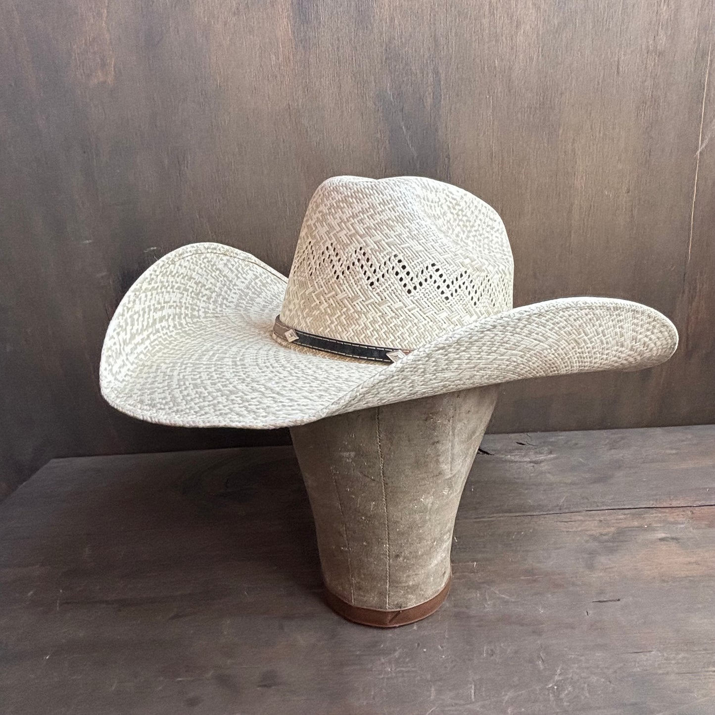 Twister Straw Hat with Leather Band