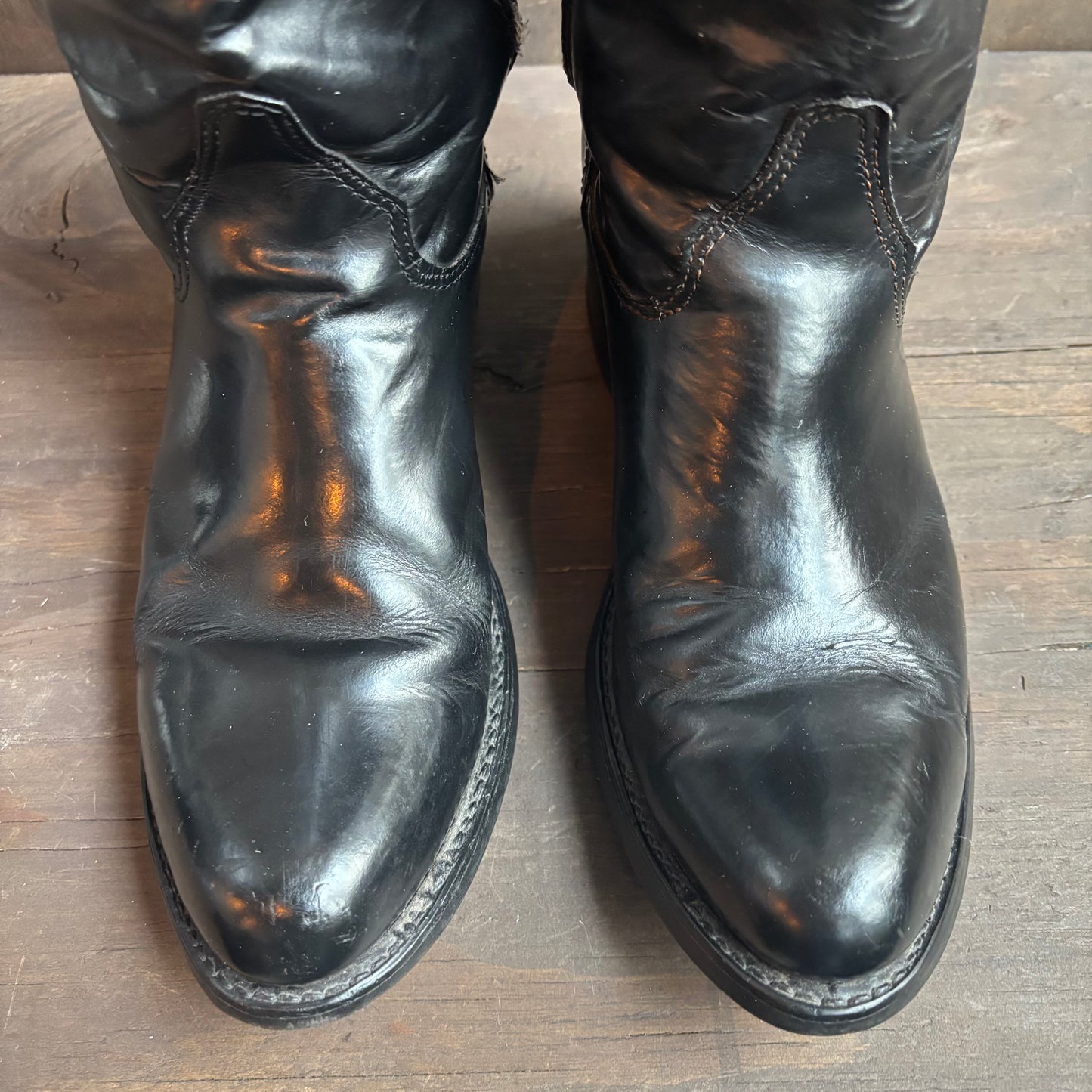Double H Black Leather Boots