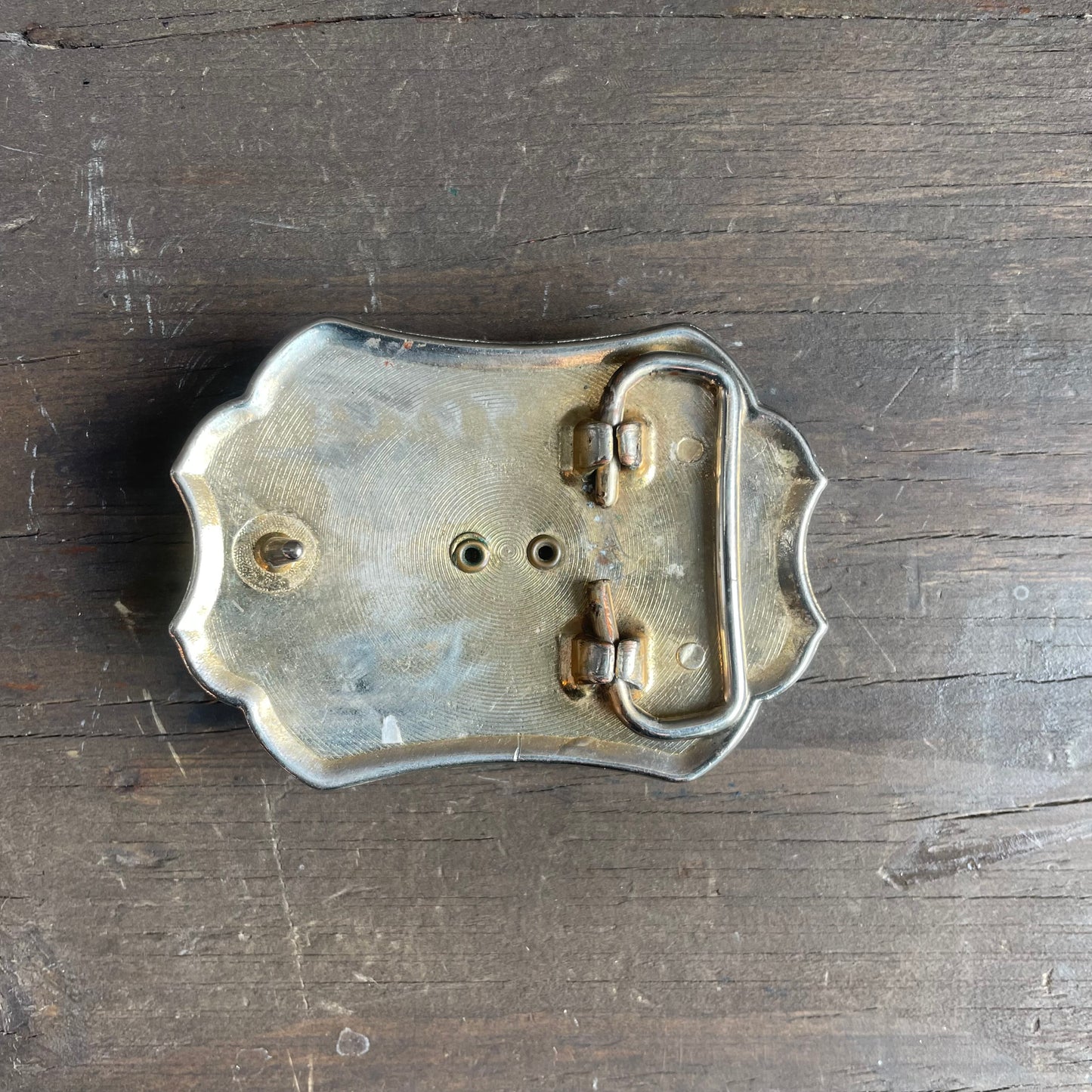 Faux stone belt buckle