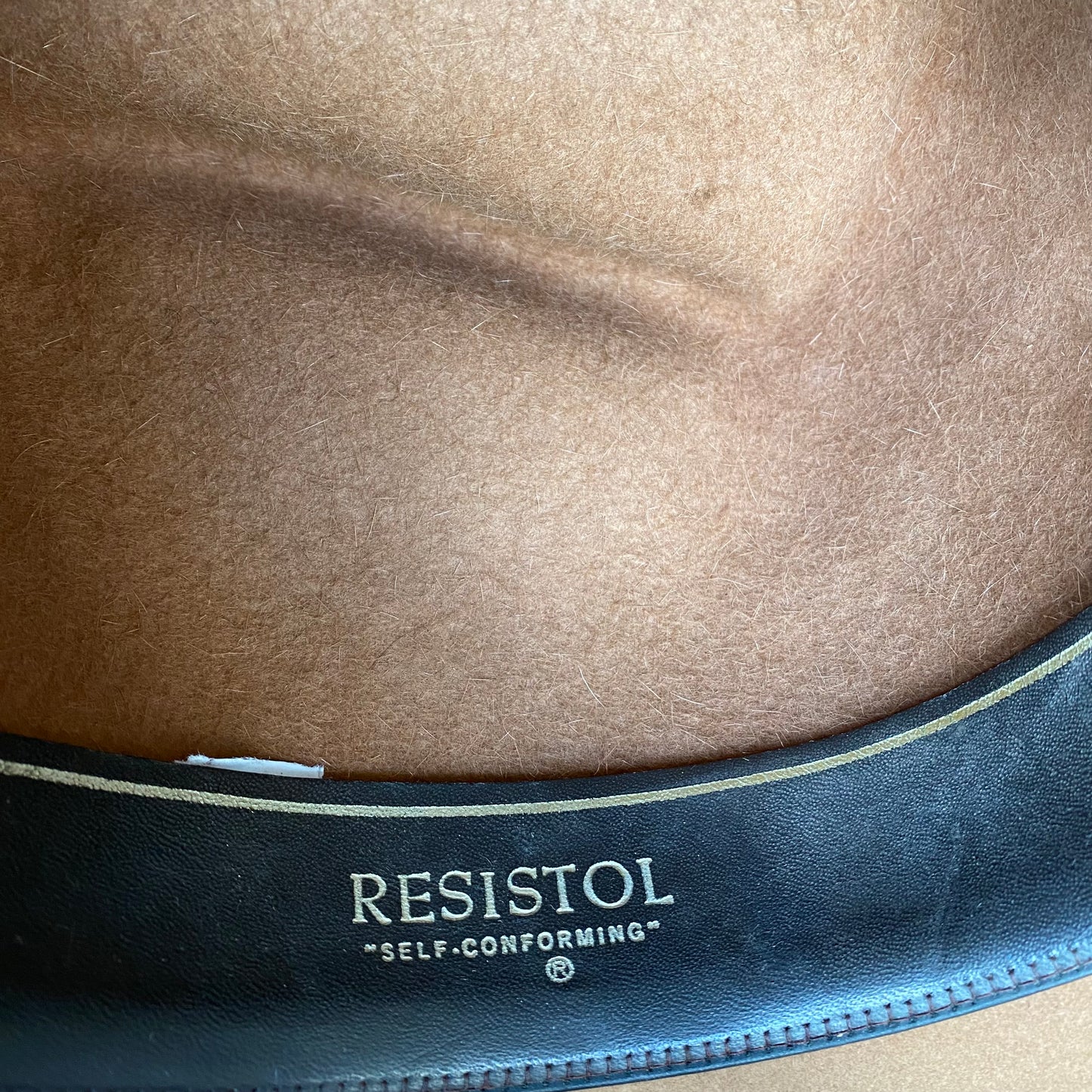 Resistol Felt Hat with Knit Striped Band