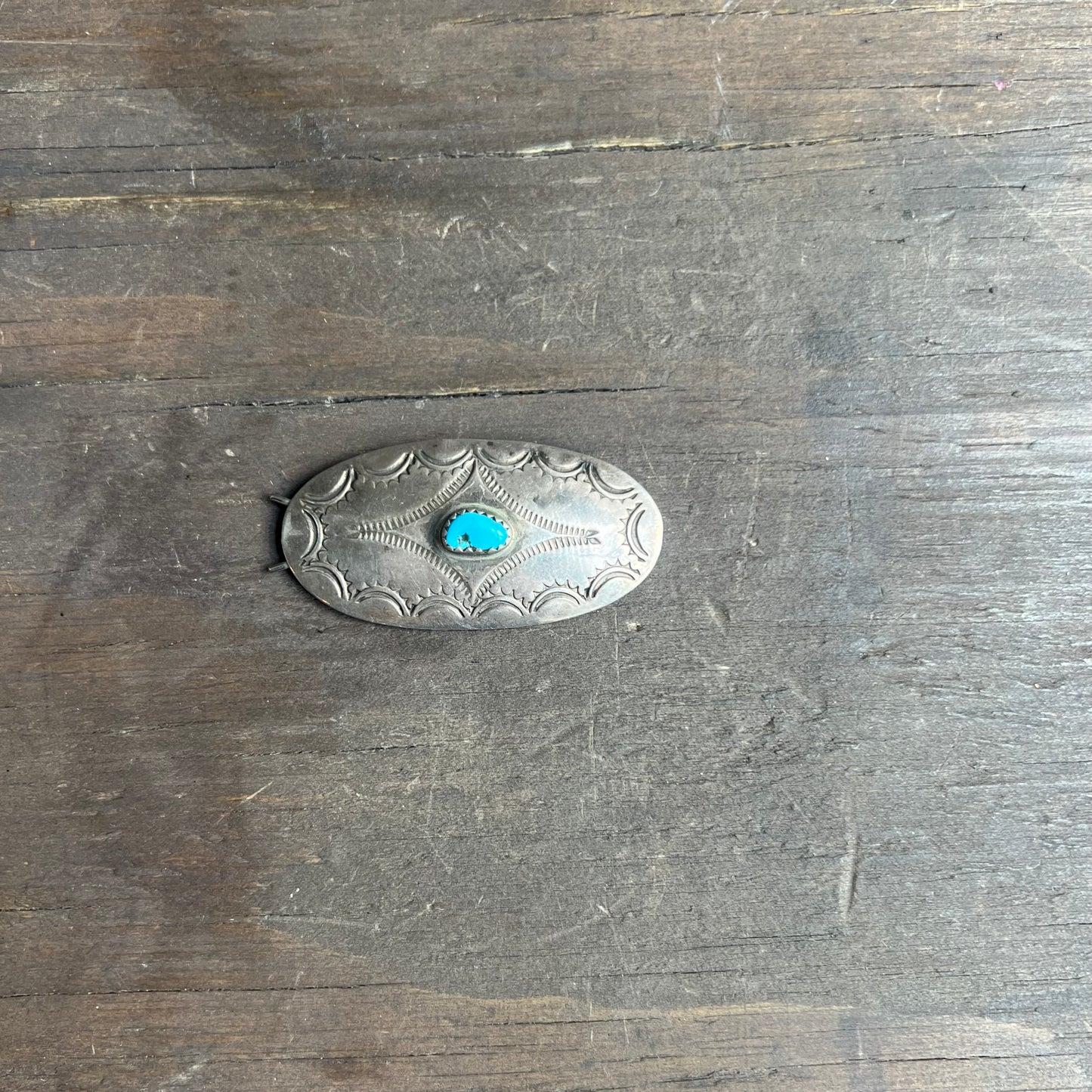 Silver and Turquoise Hat Pin