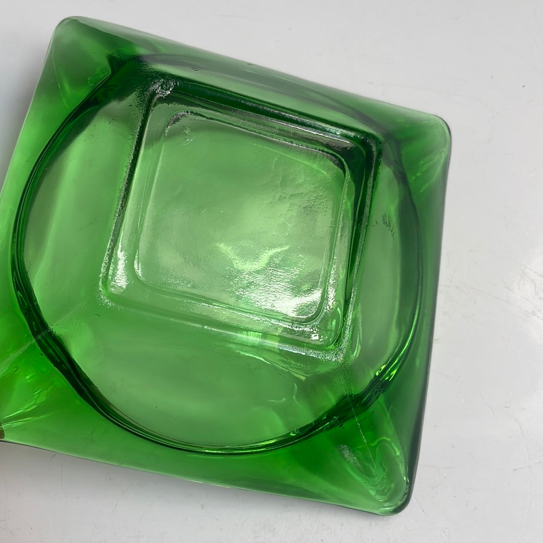 Anchor Hocking Green Glass Ashtray