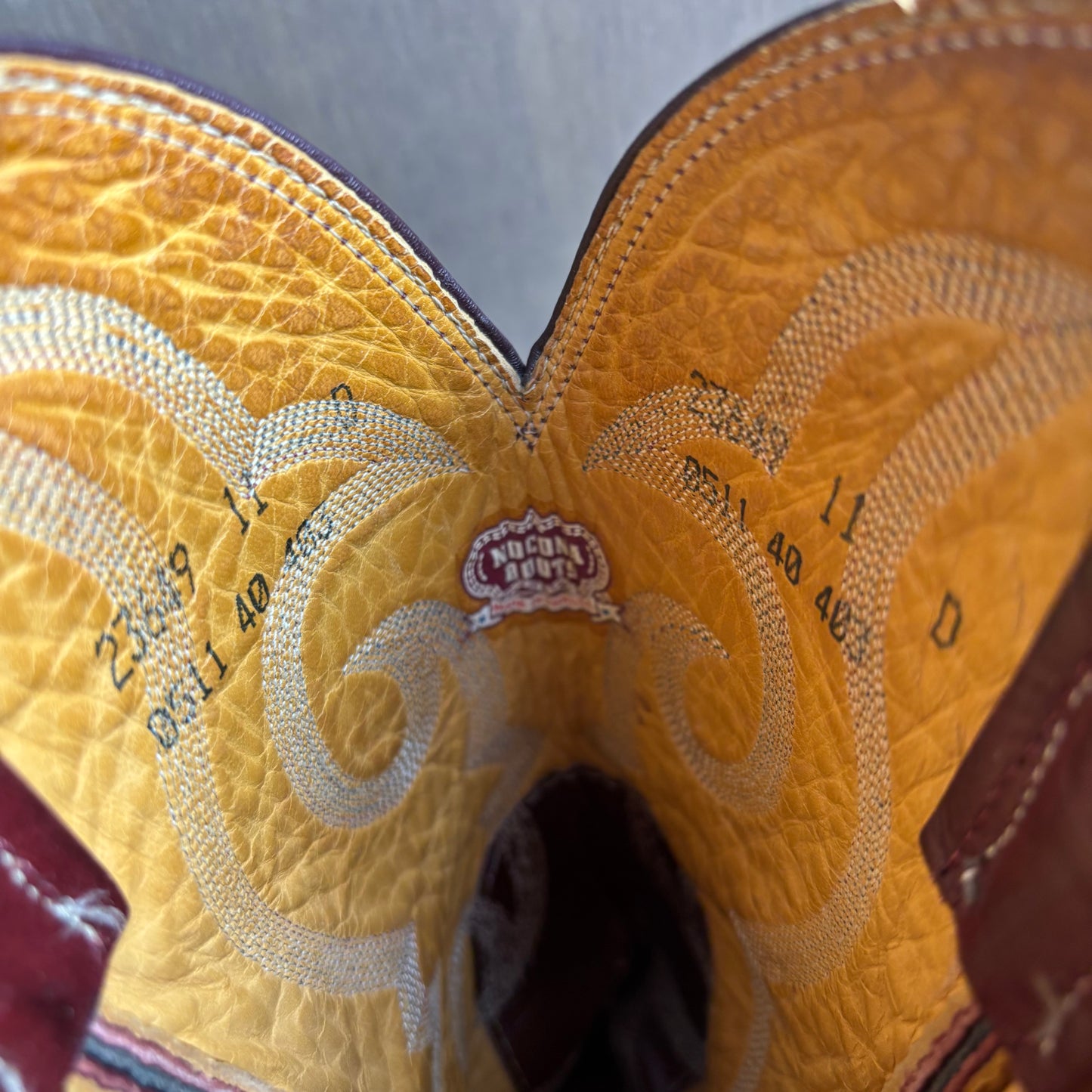 Nocona Rust Ostrich Foot Boots