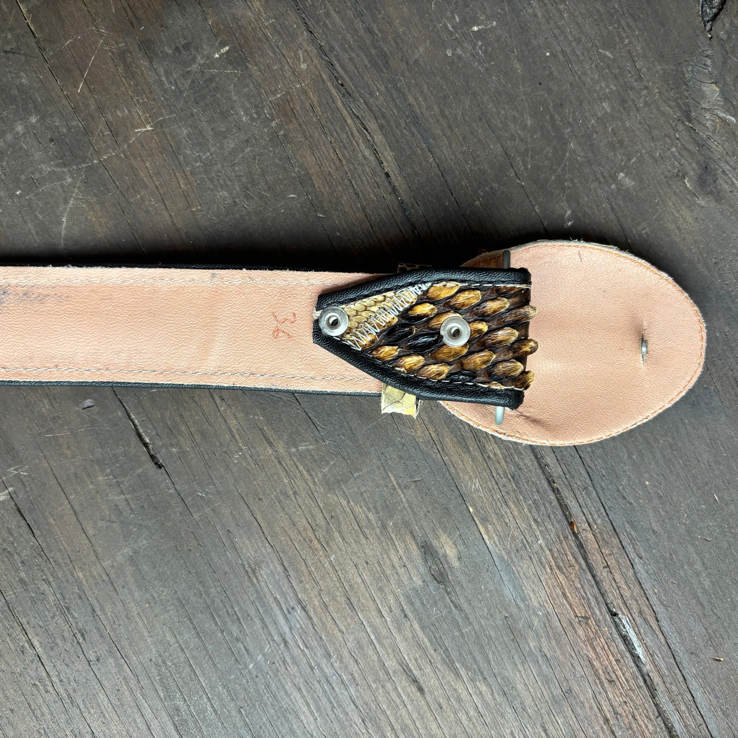 Beige Snakeskin Belt