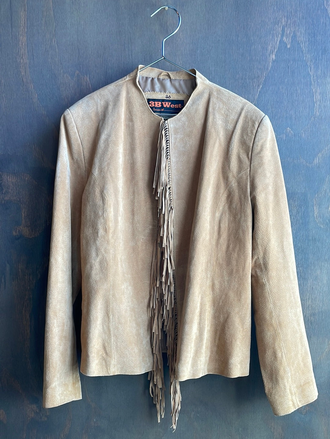 3B West Tan Suede Fringe Jacket
