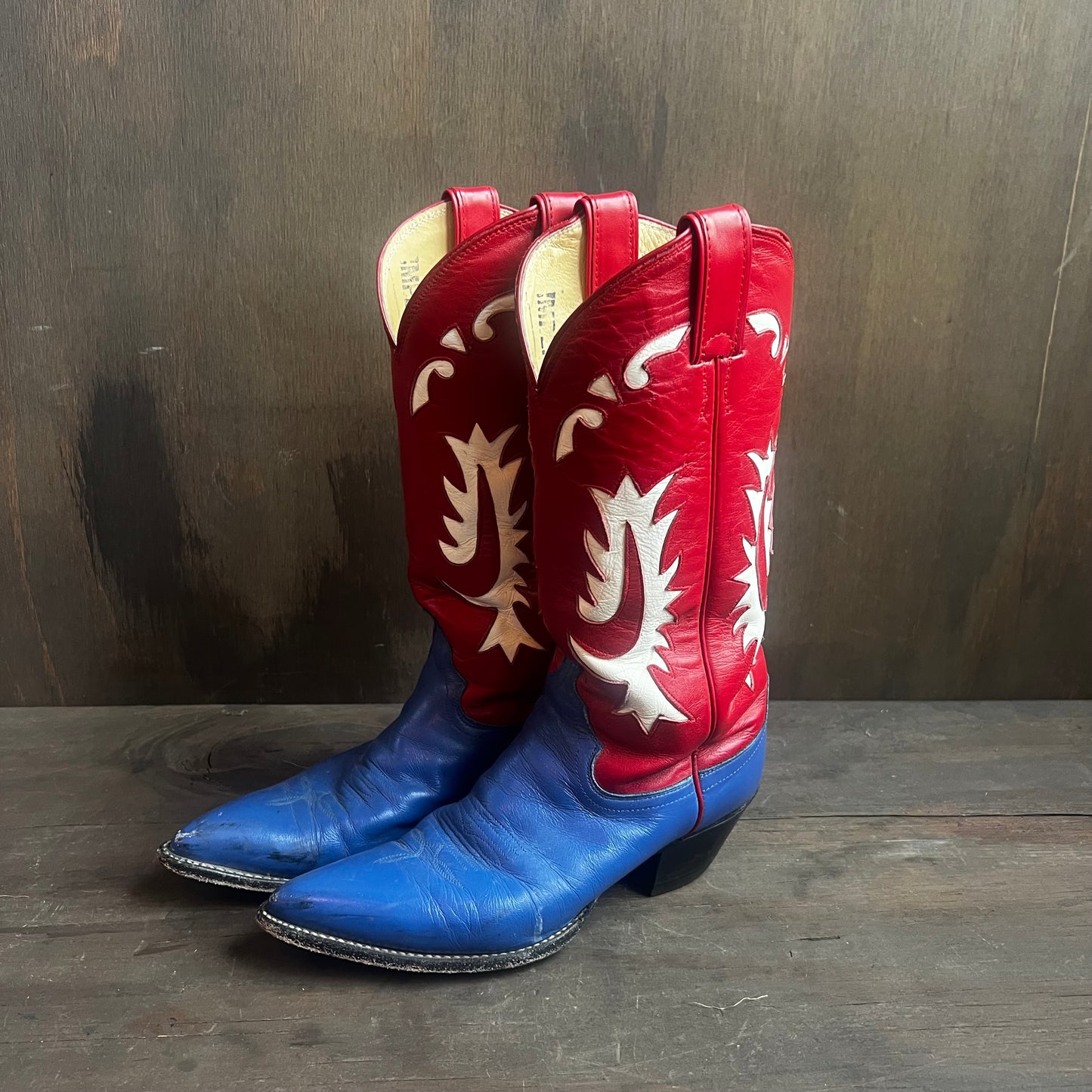 Justin’s Red, White and Blue Leather Boots
