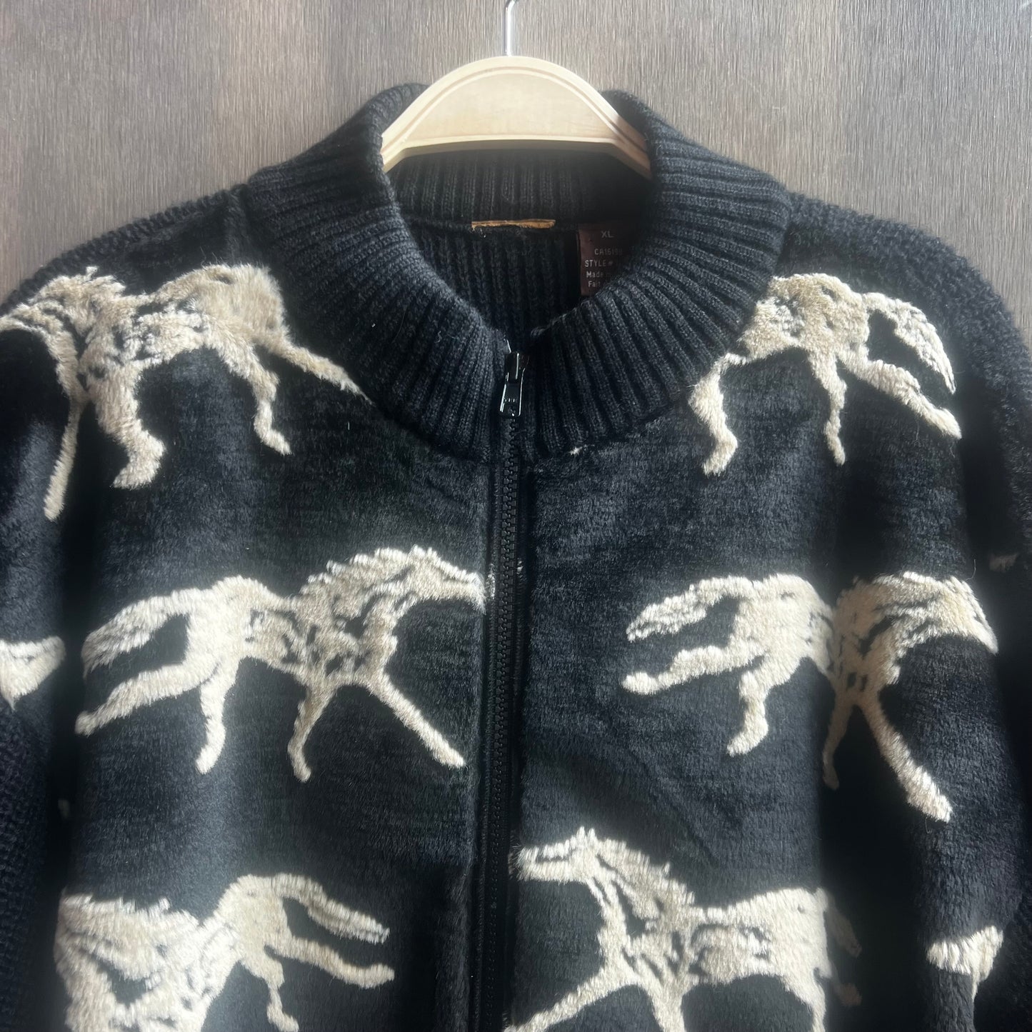 Black Horse Zip Up