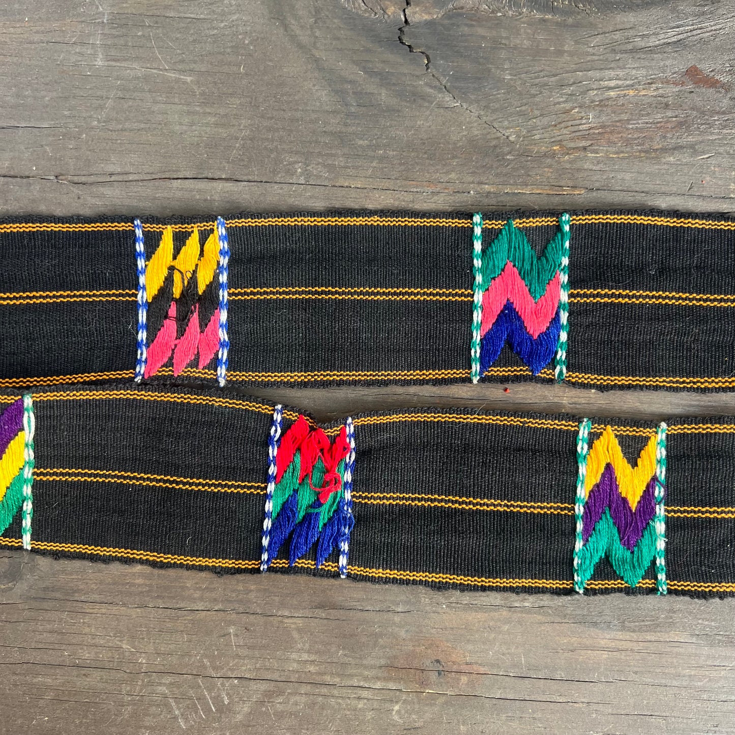 Woven Rainbow Tie Belt