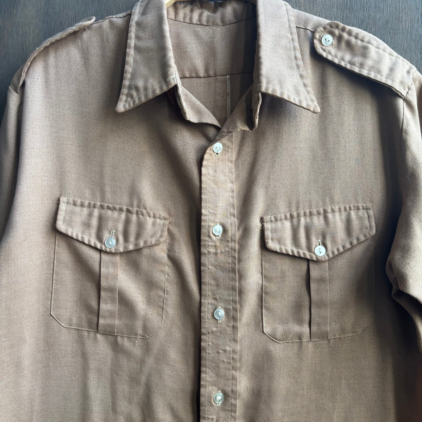 Vintage Short Sleeve Fatigue Button Up
