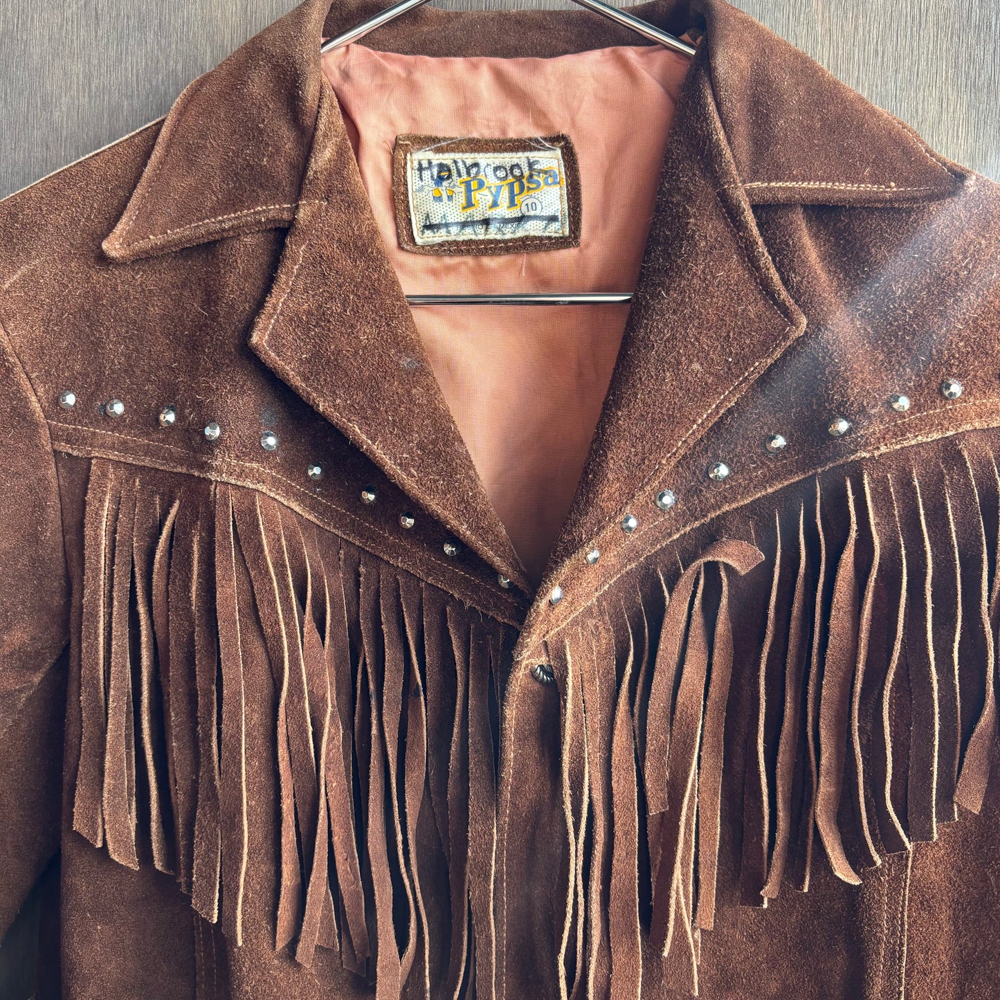 Kids Brown Fringed Suede Jacket