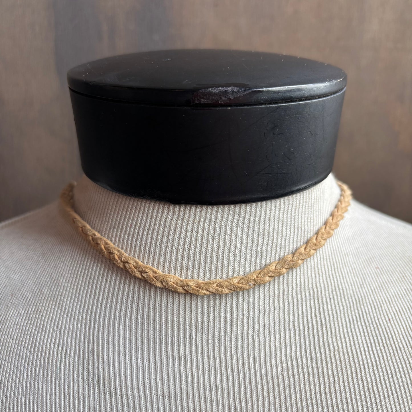 Beige Braided Necklace