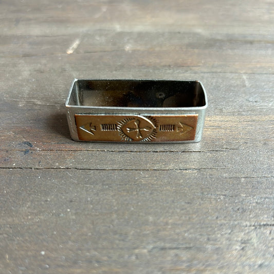 Silver and Copper Scarf Tie