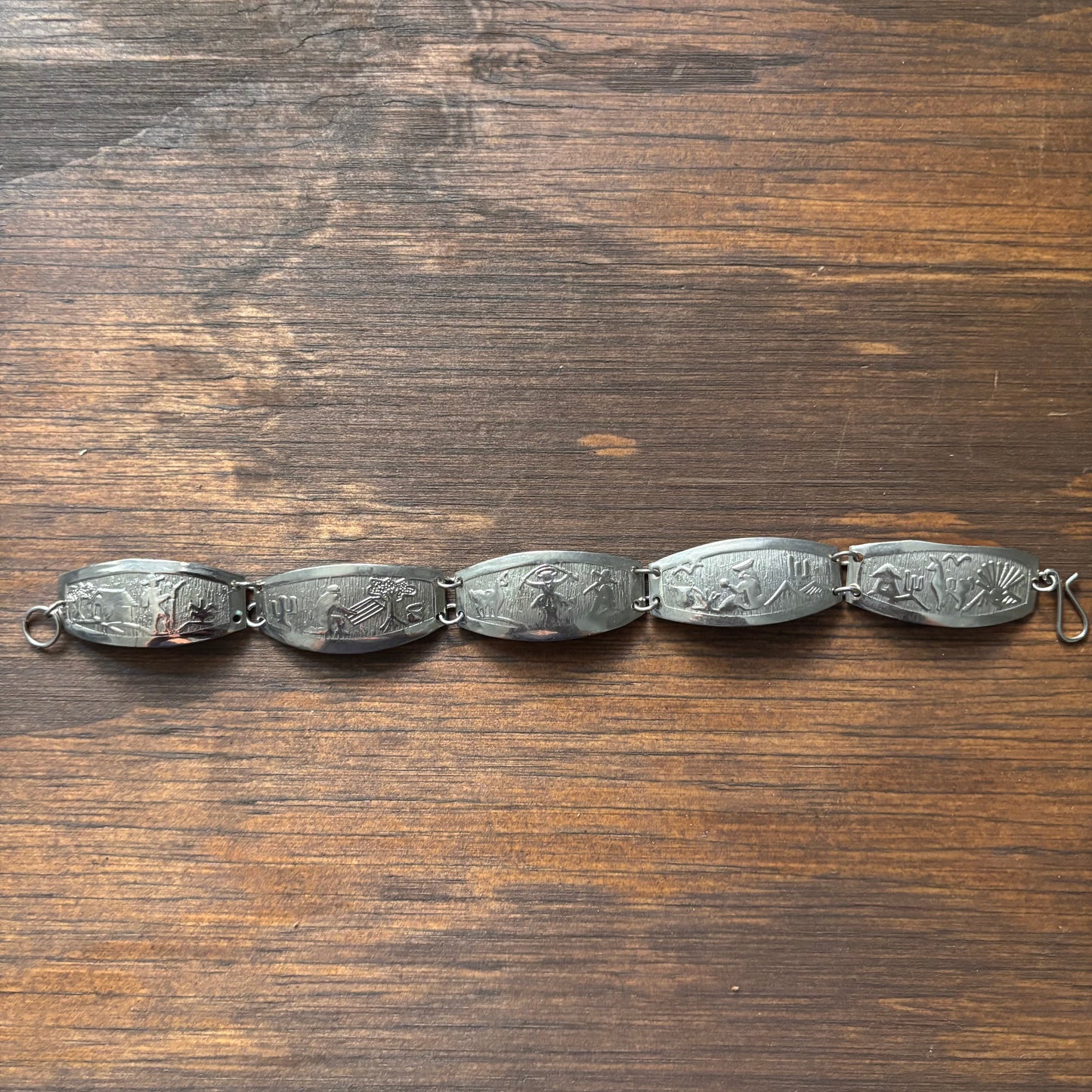 Vintage Etched Metal Bracelet
