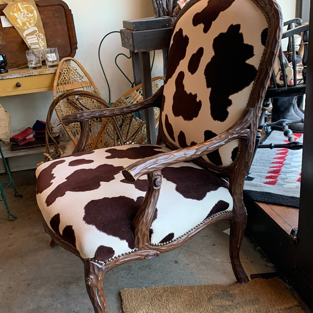 Oversized Cow Print Chair