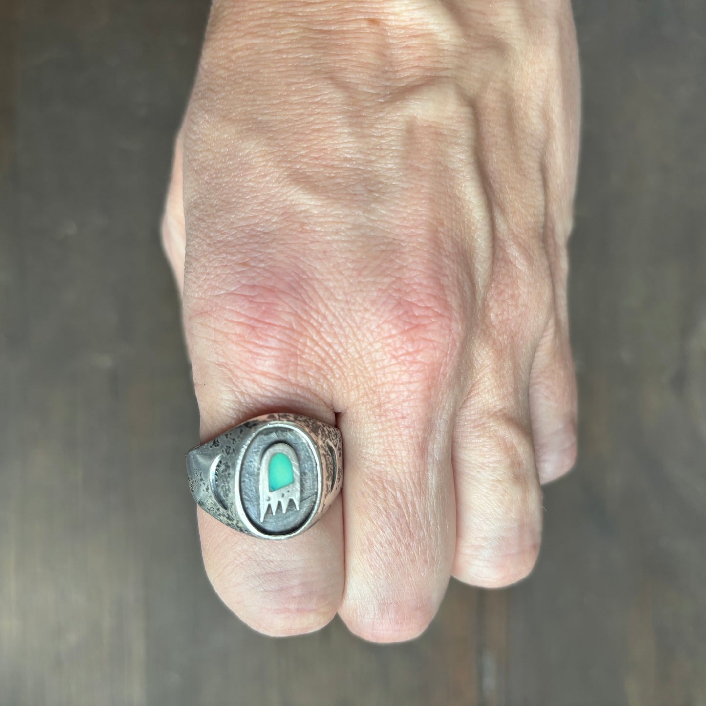 Silver Bear Paw Ring