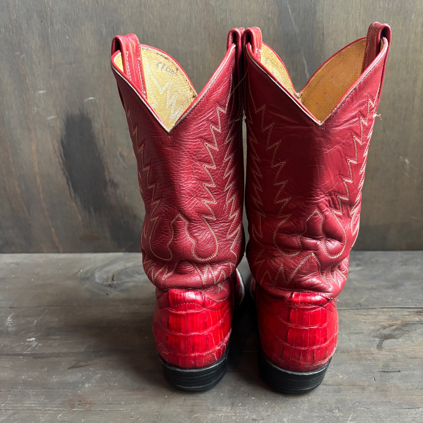 Crocodile and Leather Boots