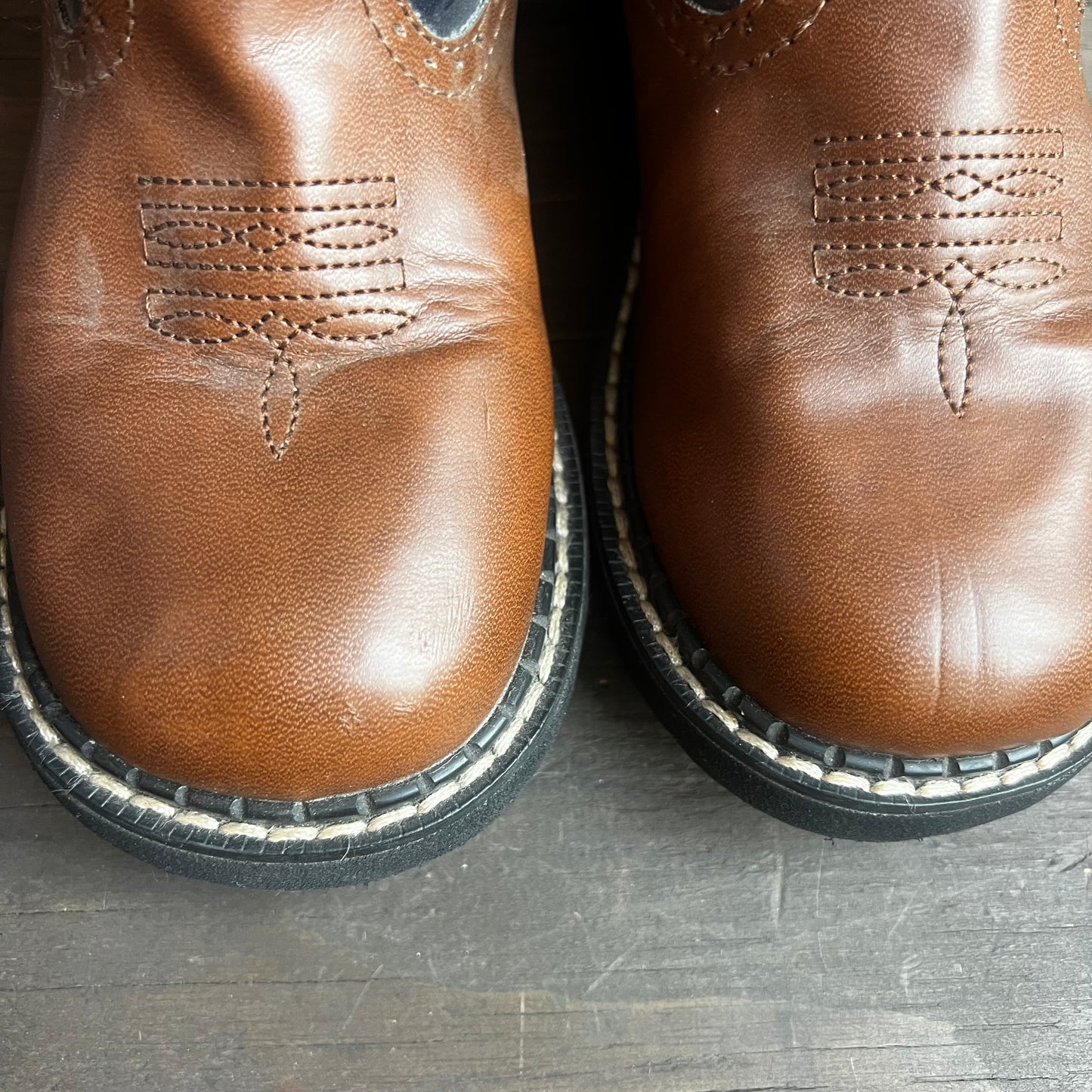 Roper Navy Blue and Brown Two-Tone Kids Boots
