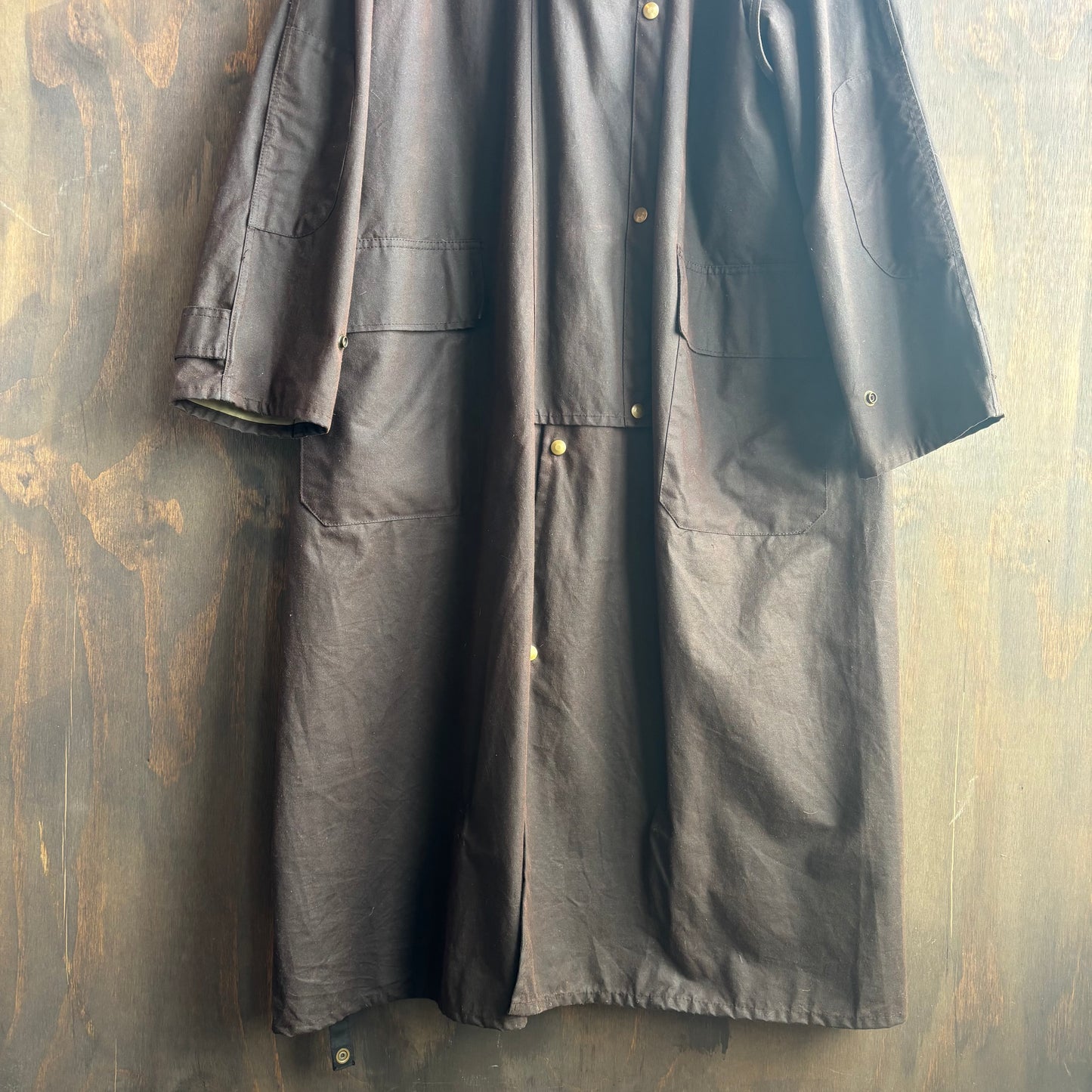 Vintage Brown Oil Skin Duster