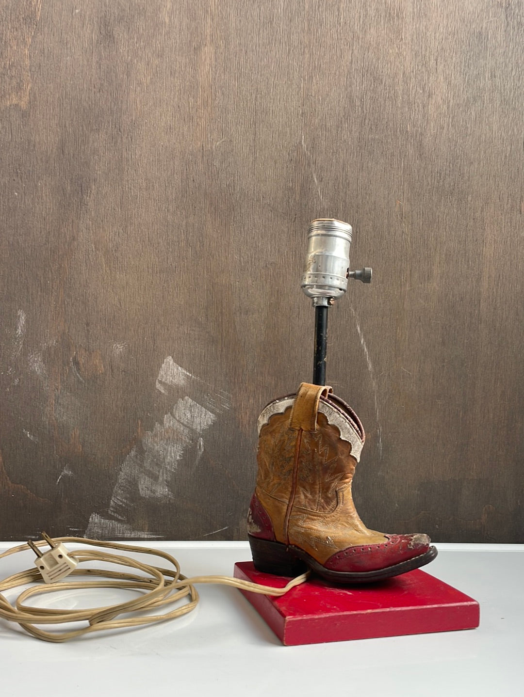 Vintage Cowboy Boot Lamp