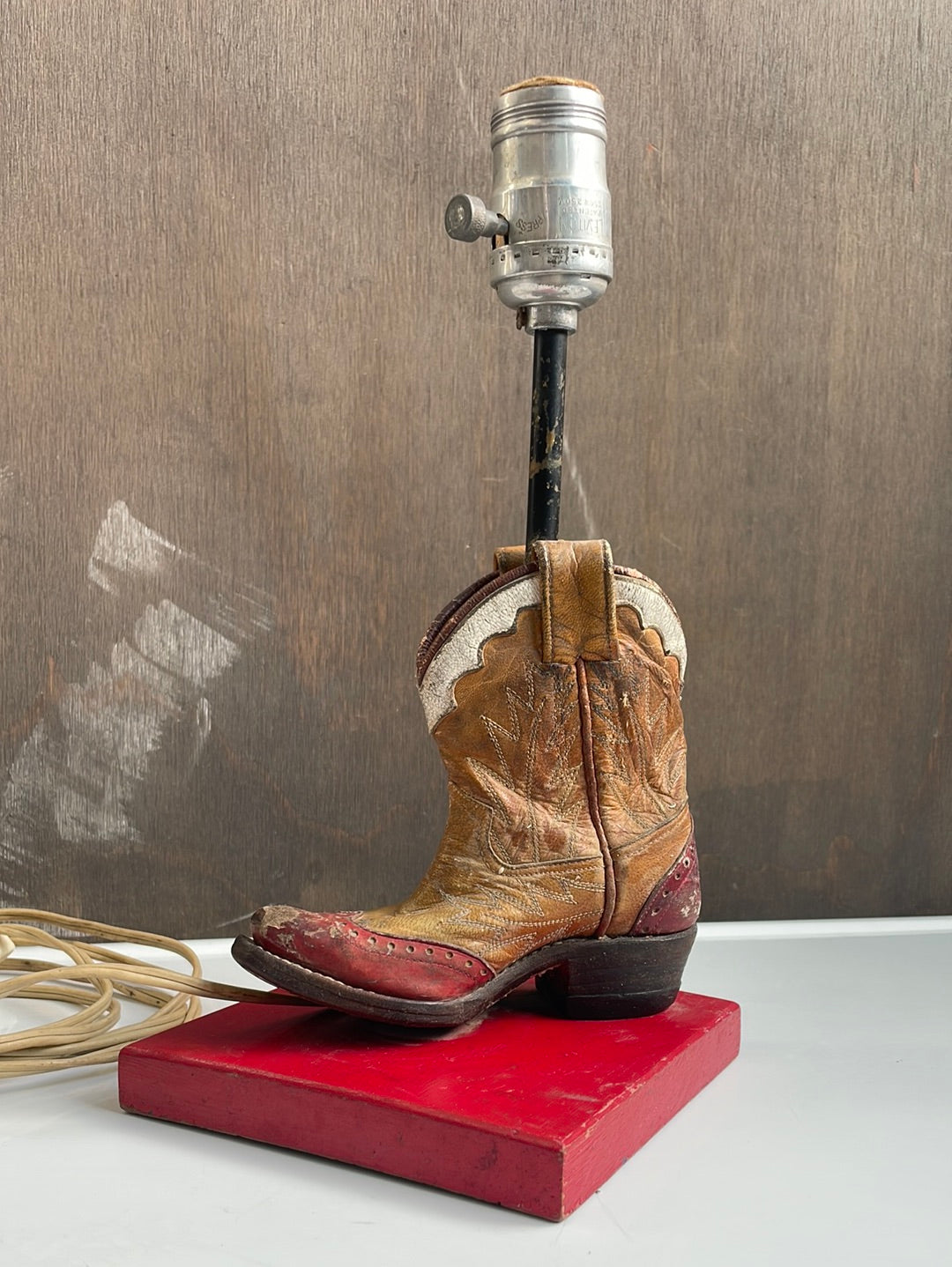 Vintage Cowboy Boot Lamp
