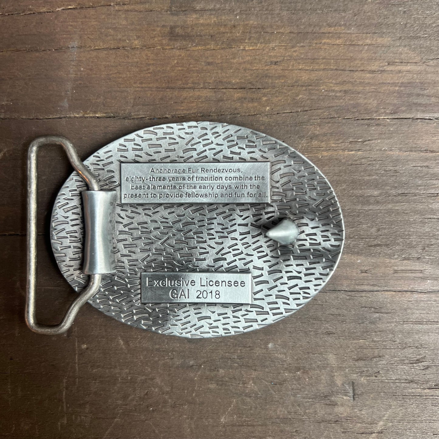 Fur Rendezvous Silver Belt Buckle
