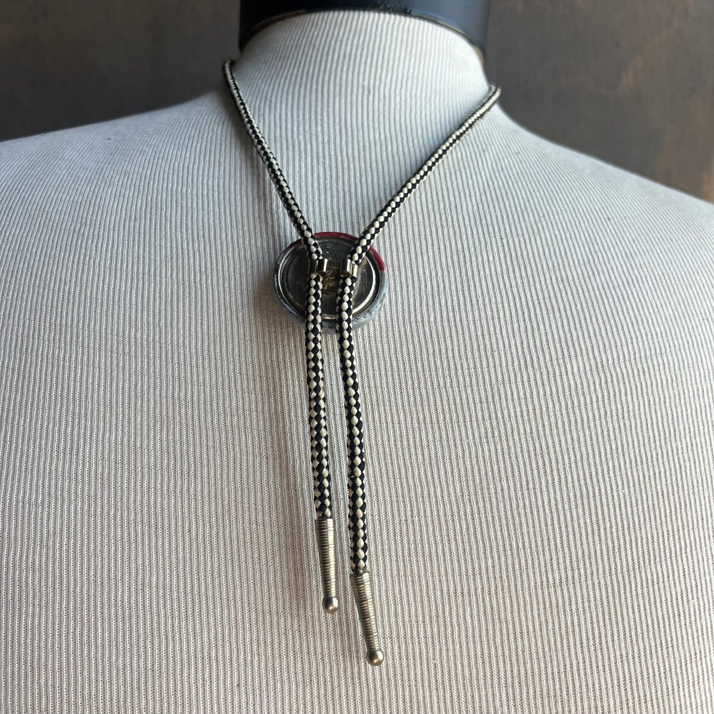 Painted Canvas Bolo Tie