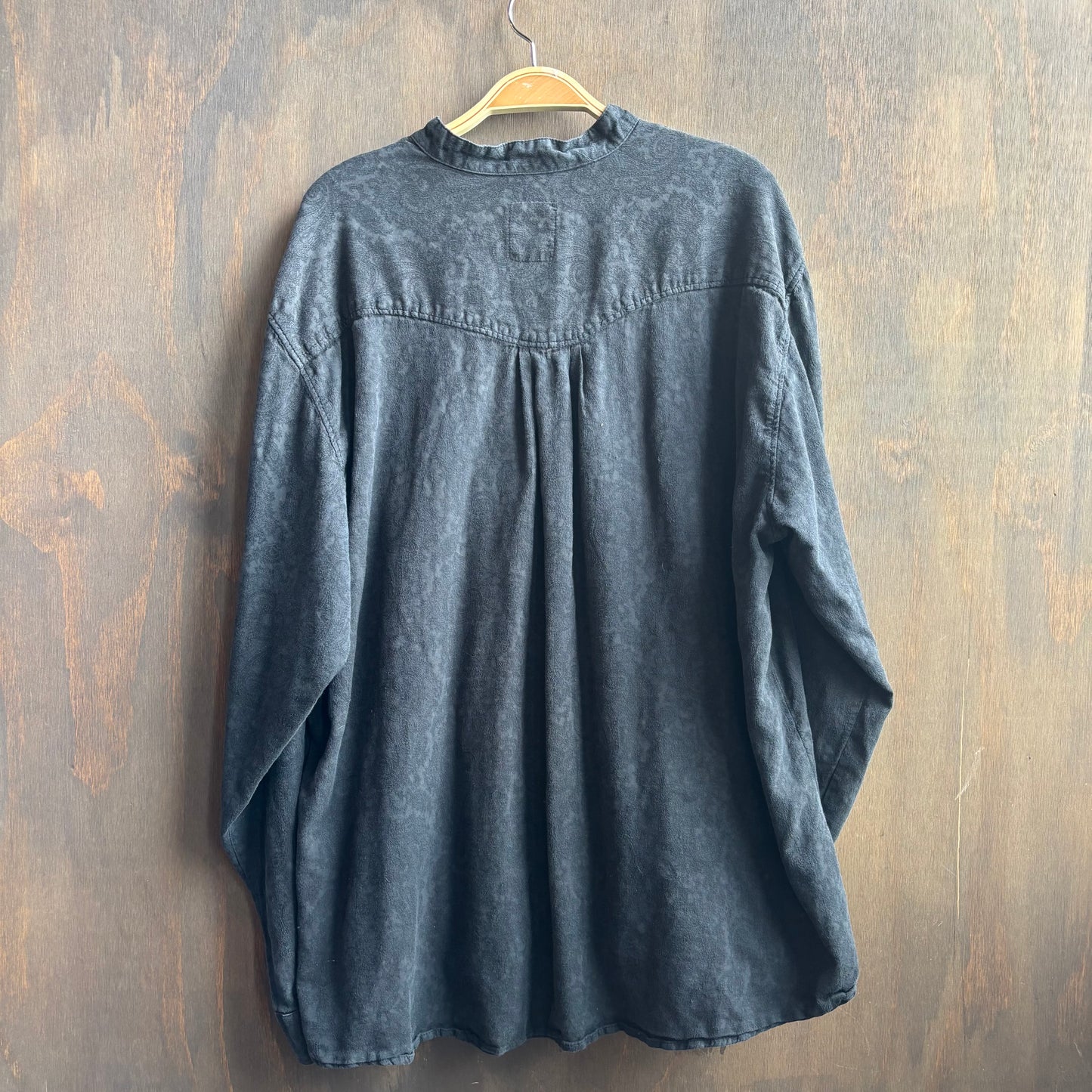 Black Paisley Button Up