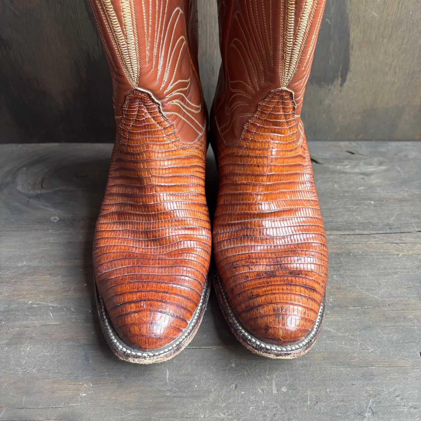 Tony Lama Tan Reptile Boots