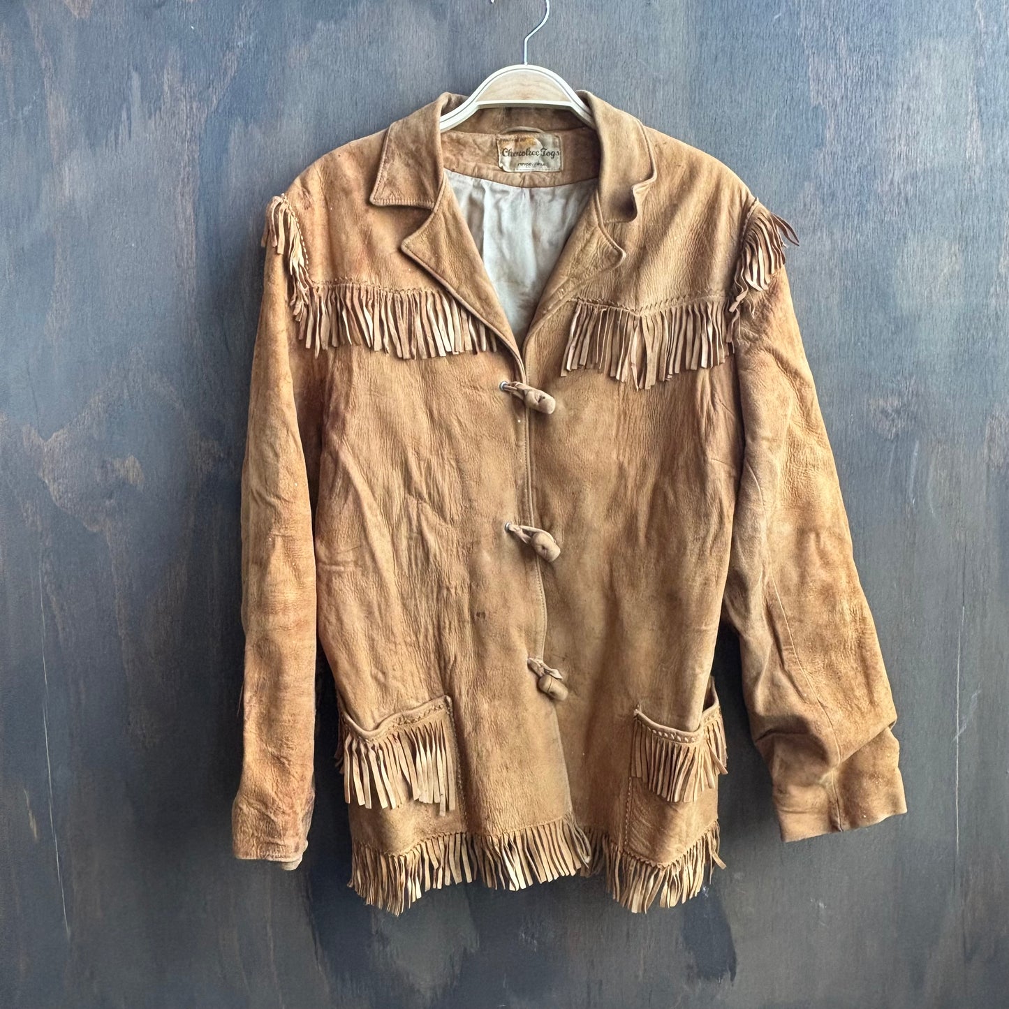 Vintage Cherokee Togs Suede Fringe Jacket