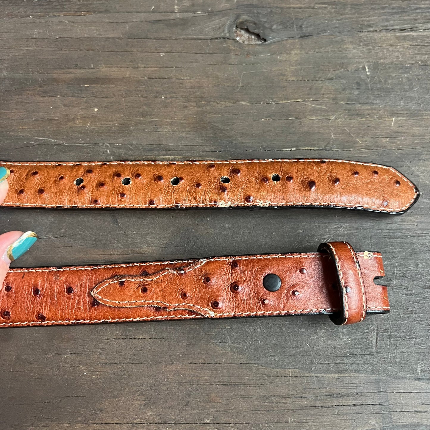 Nocona Faux Ostrich Kids Belt