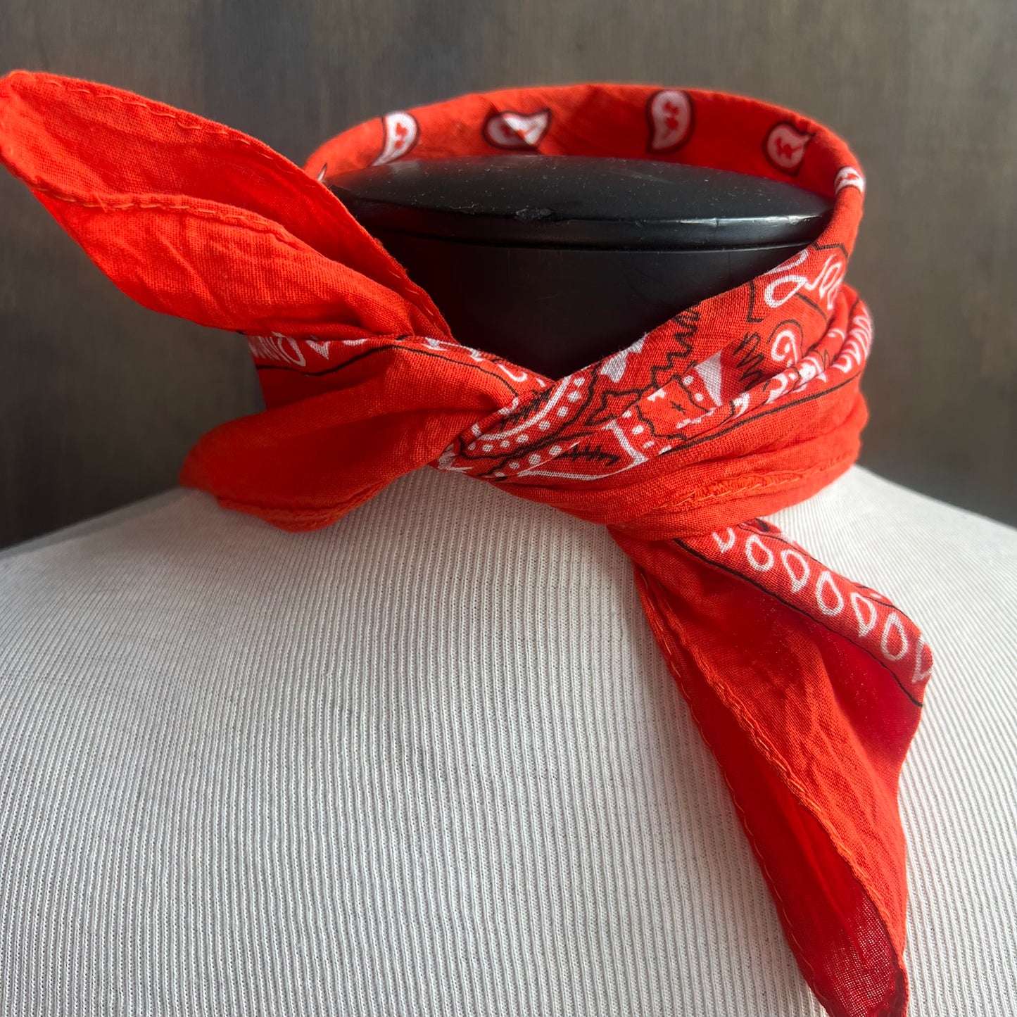 Orange Paisley Bandana