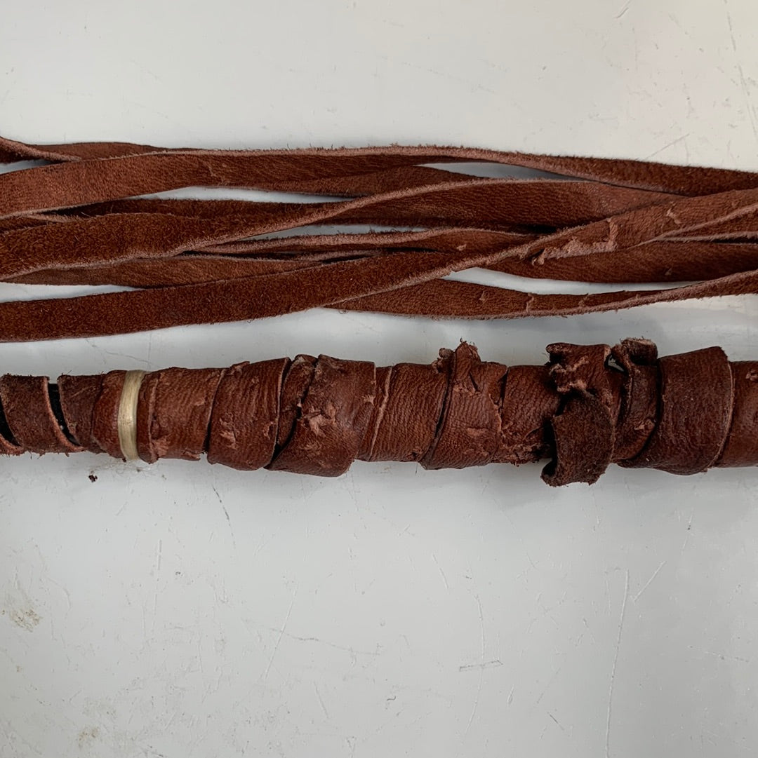 Leather wrapped drum mallet