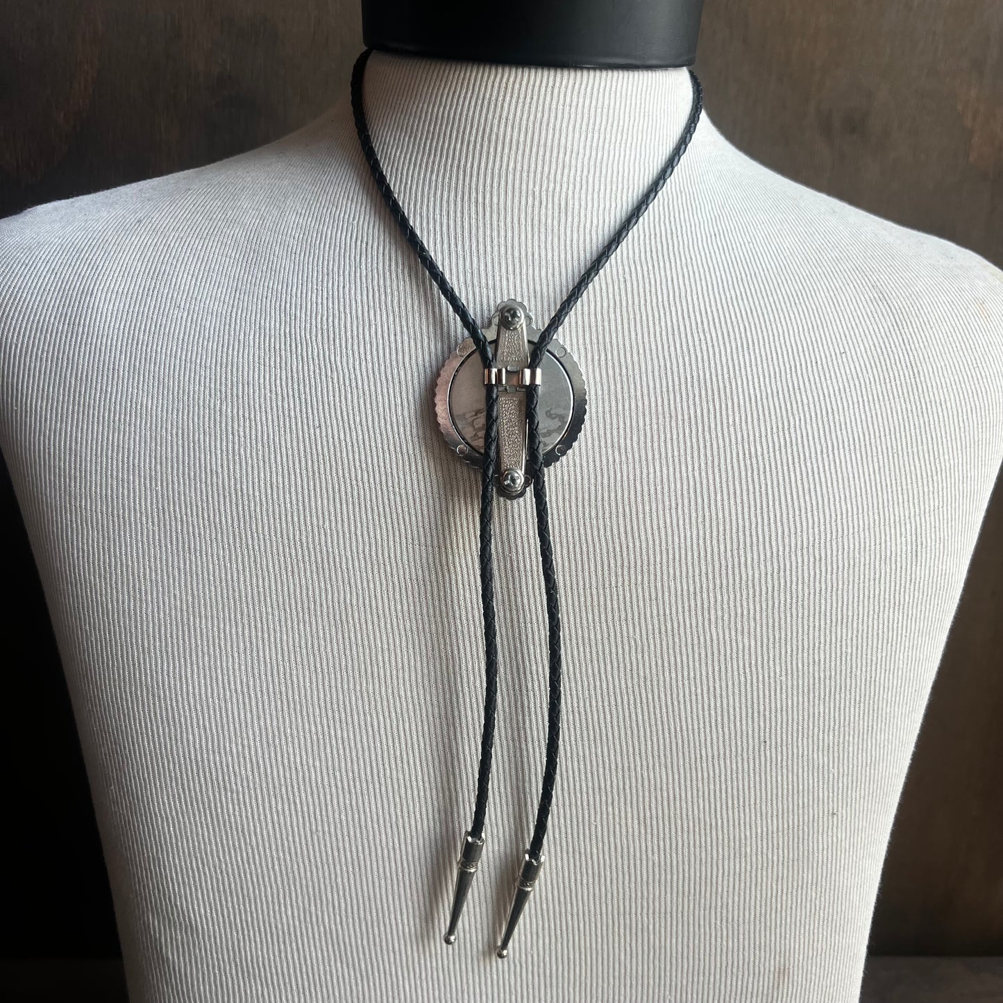 Silver Sqaure Dancer Bolo Tie