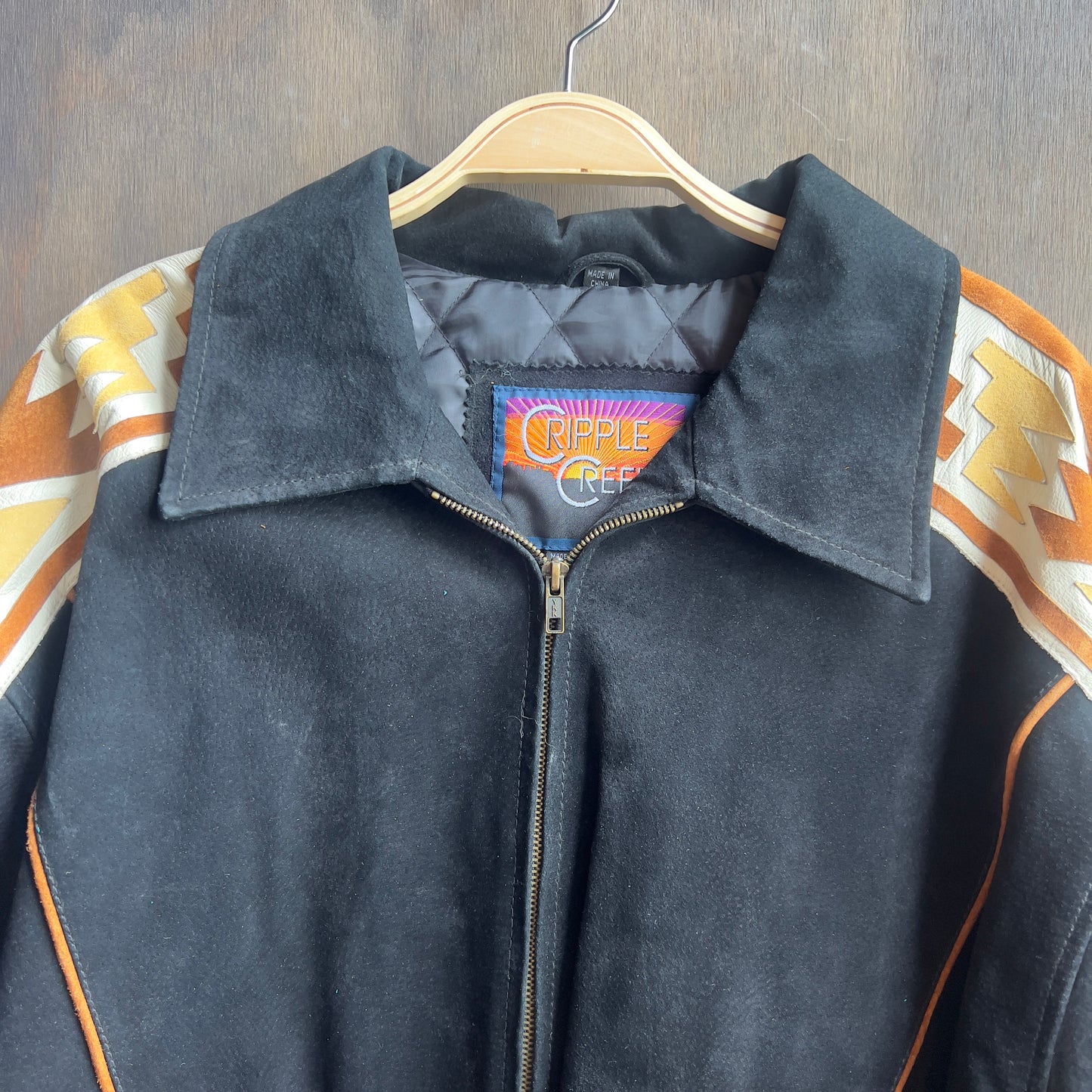 Cripple Creek Black Leather Thunderbird Jacket