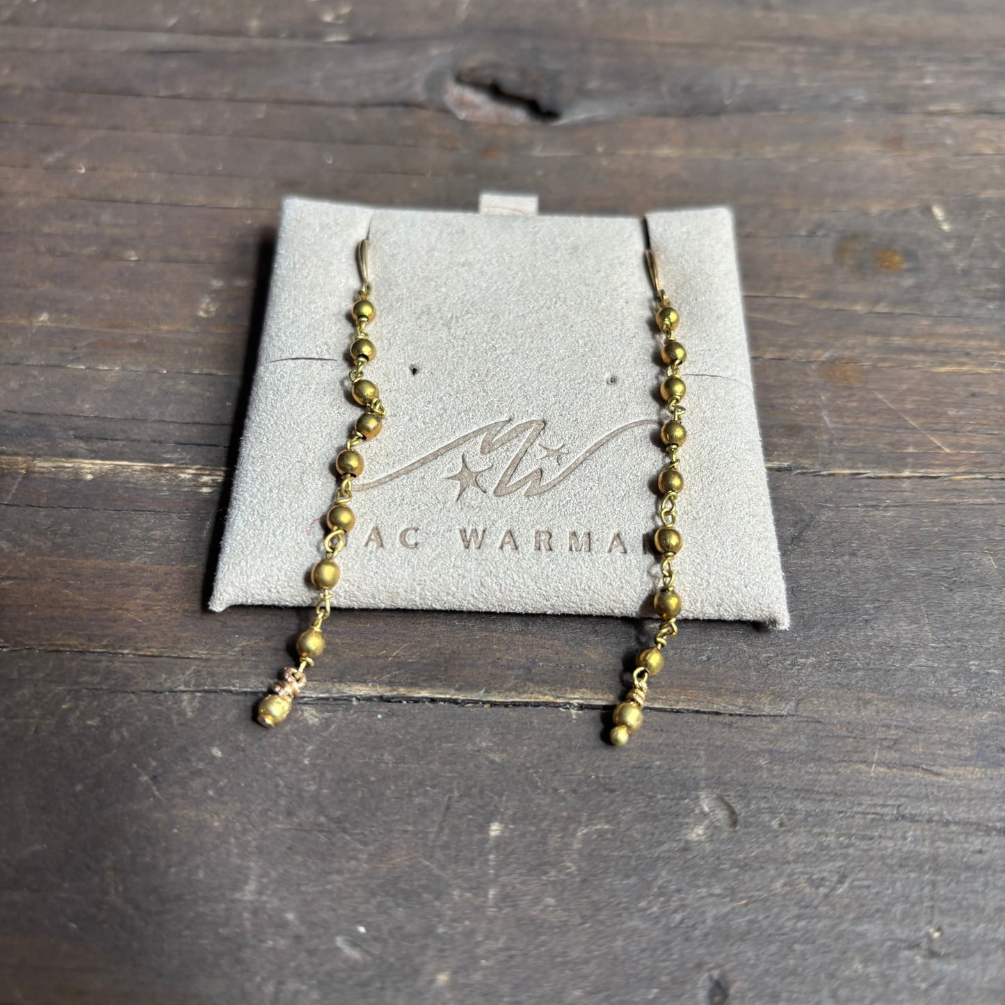 Mac Warman Vintage Brass Dot Earring