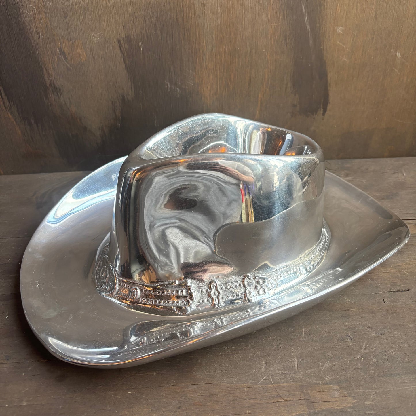 Pewter Chips and Dip Cowboy Hat