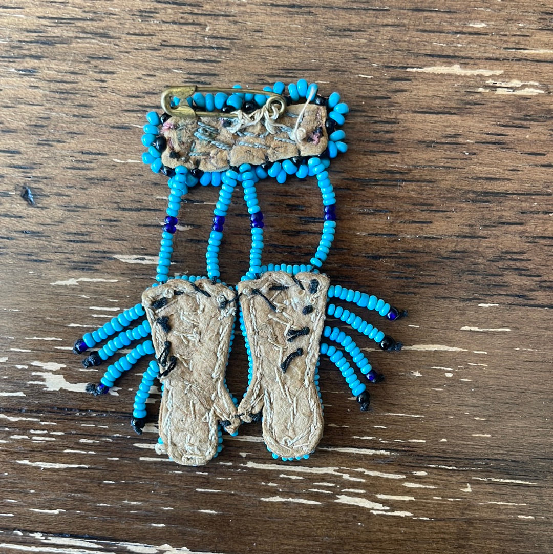 Seed Bead Mittens Pin