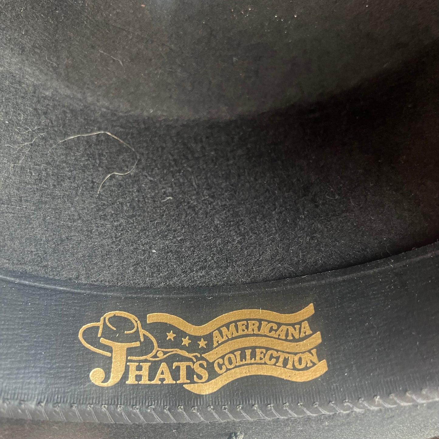 J Hats Americana Collection Black Hat