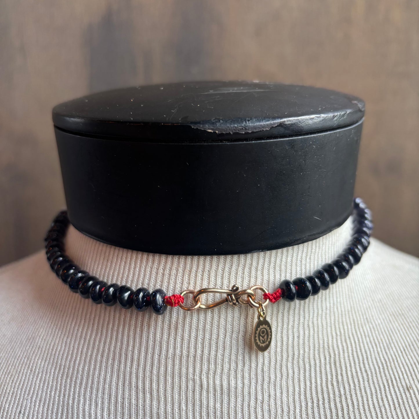 Ostrich Moon Turquoise Poison Box Sterling Silver Charm Necklace