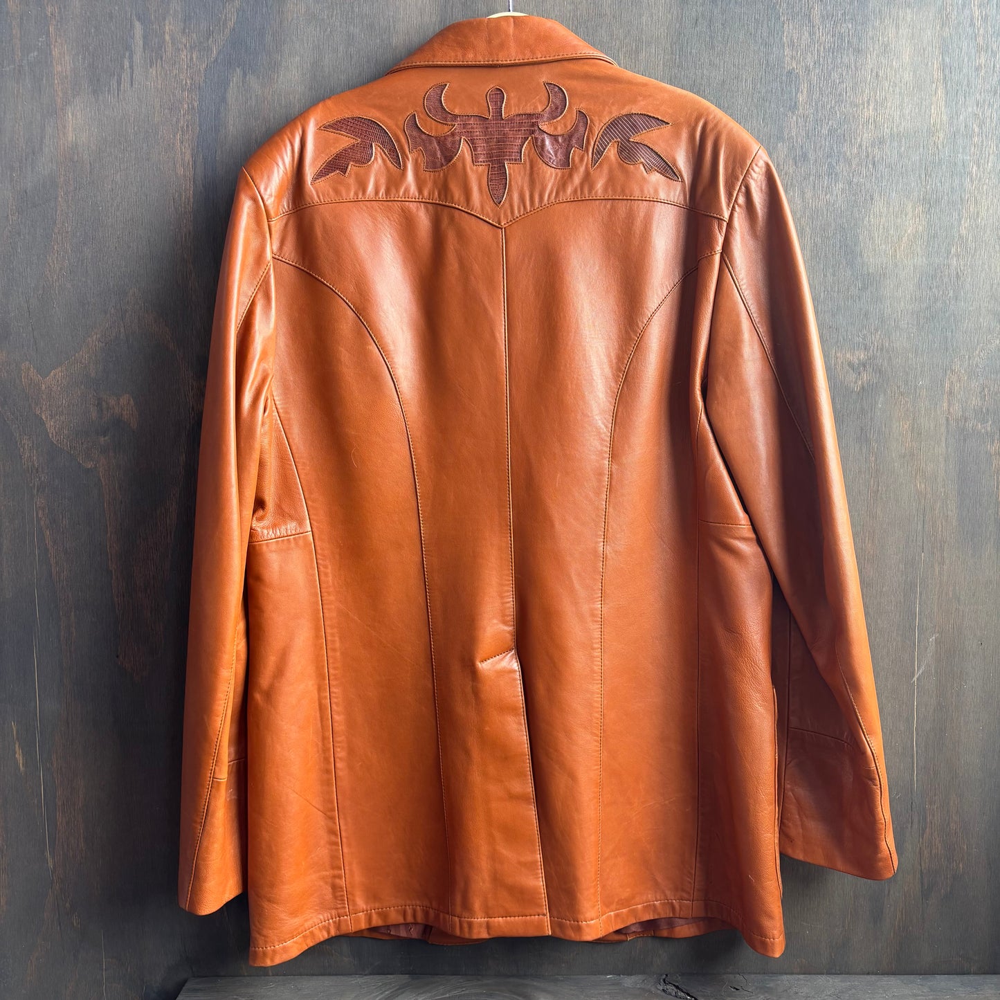 Remy Tan Leather Blazer