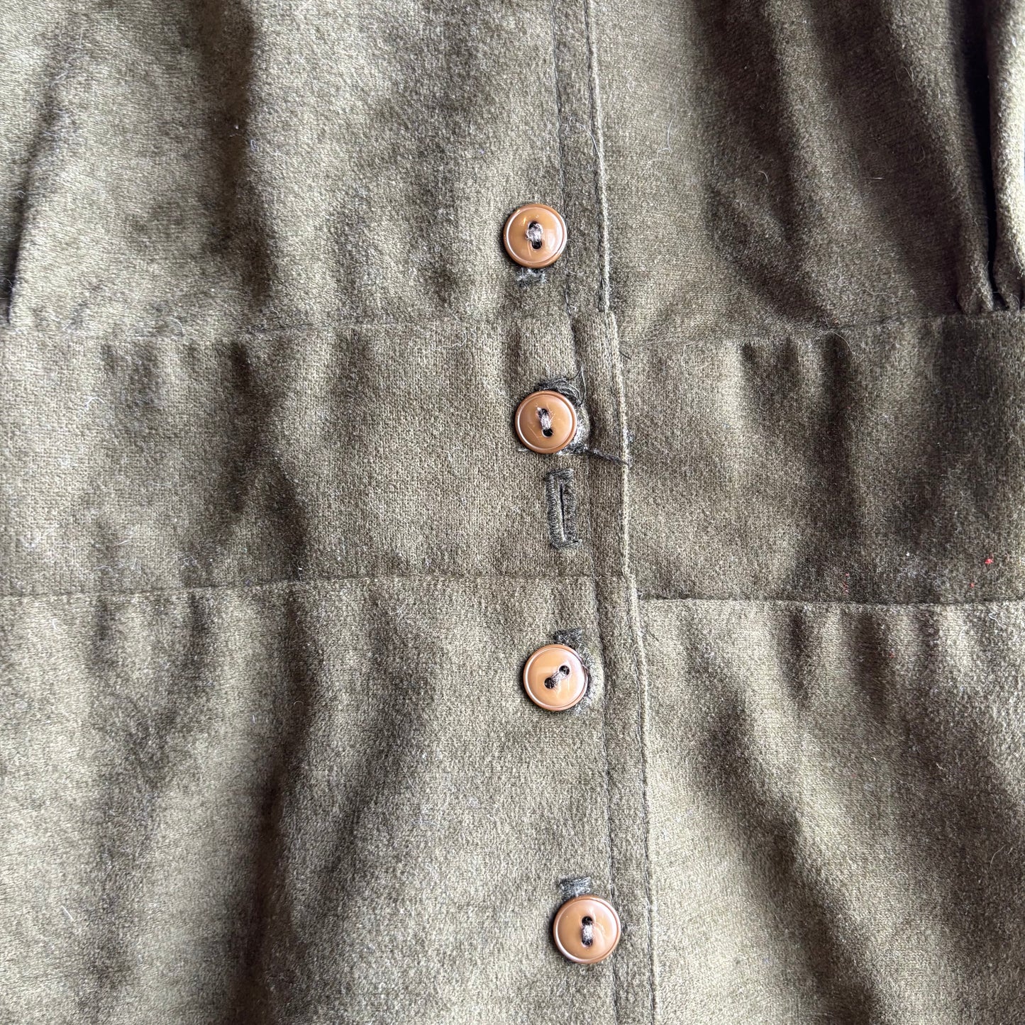 Vintage Green Microsuede Dress