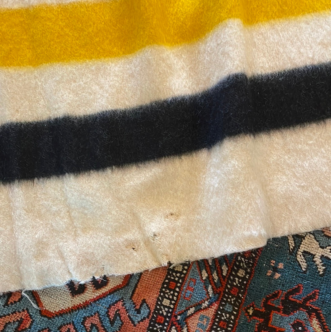 Vintage Hudson Bay 4 Point Wool Blanket XL