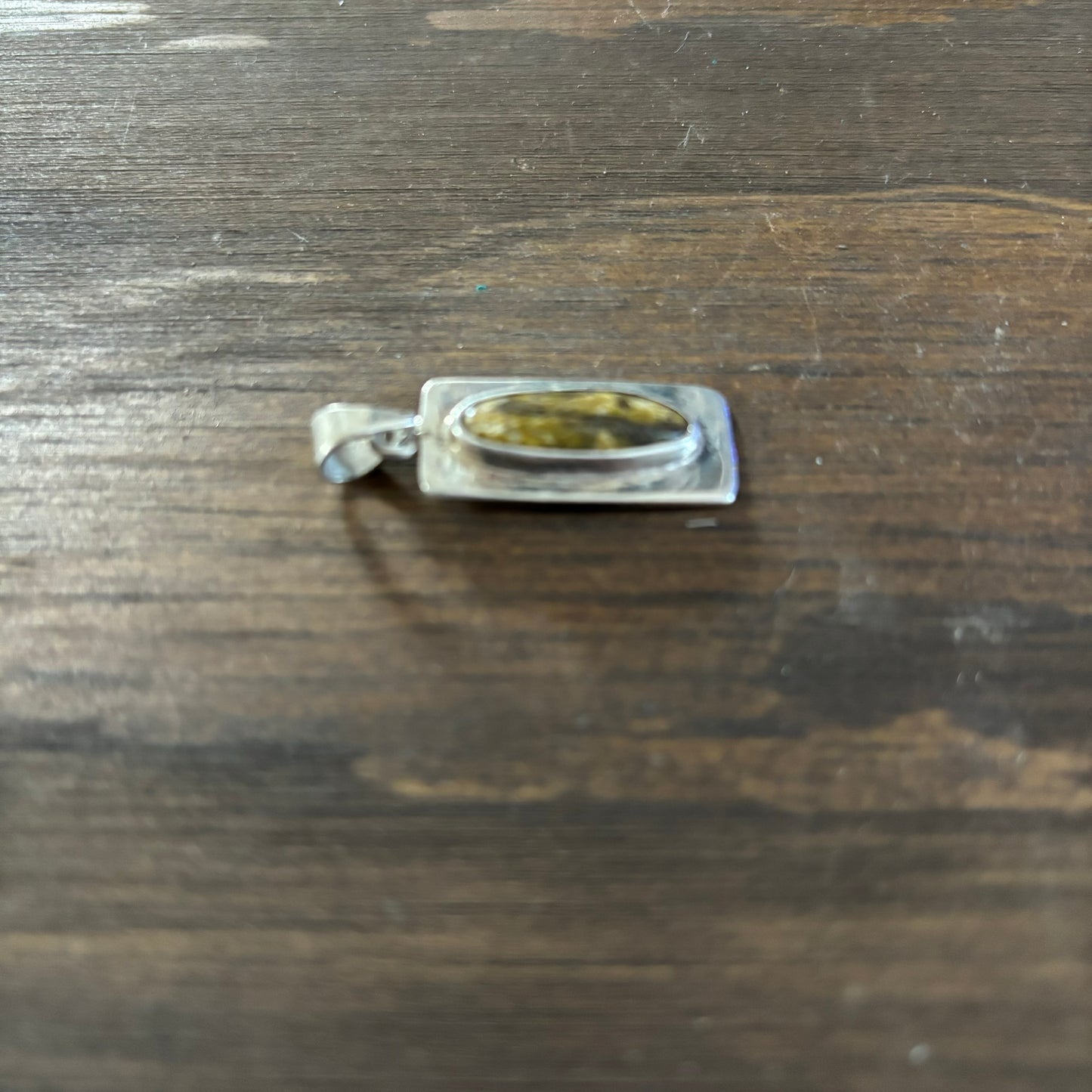 Rectangular Silver Pendant