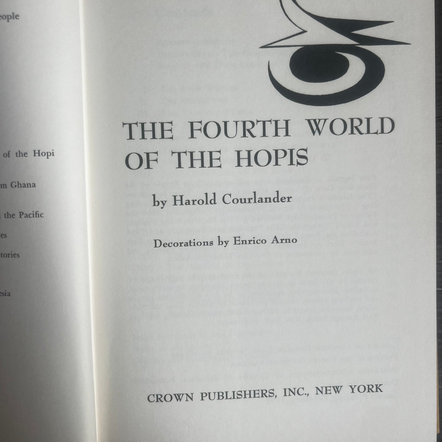 The Fourth World of the Hopis Book