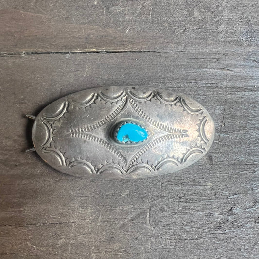Silver and Turquoise Hat Pin